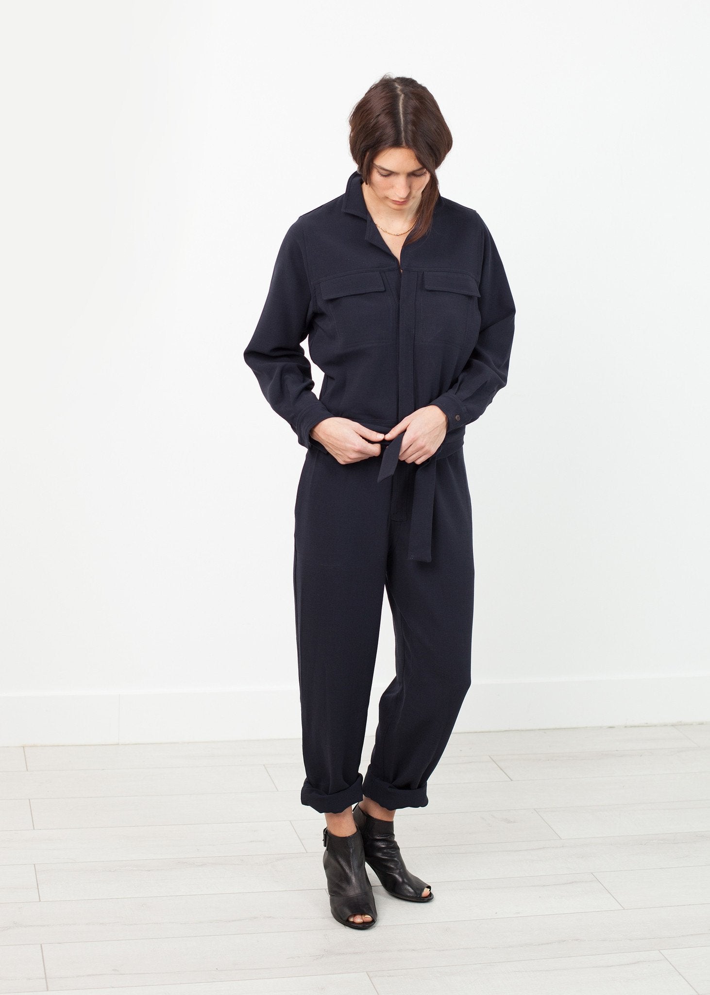 Worker Jumpsuit in Navy|women's jumpsuits[option1]|[option2]|[option3] - hello