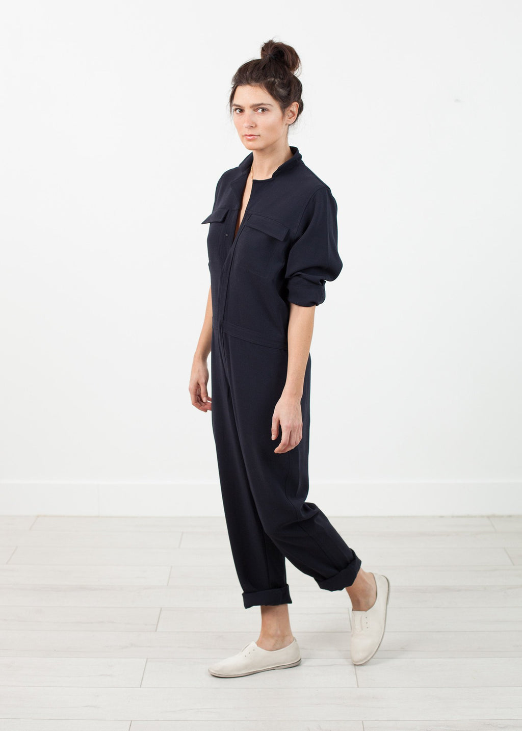 Worker Jumpsuit in Navy|women's jumpsuits[option1]|[option2]|[option3] - hello