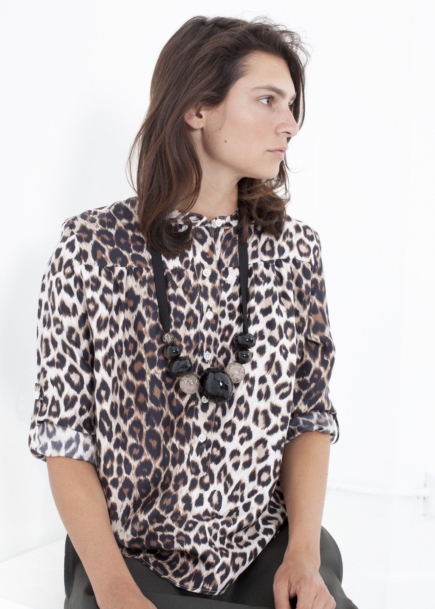 Madame L Blouse in Leopard|women's tops[option1]|[option2]|[option3] - hello