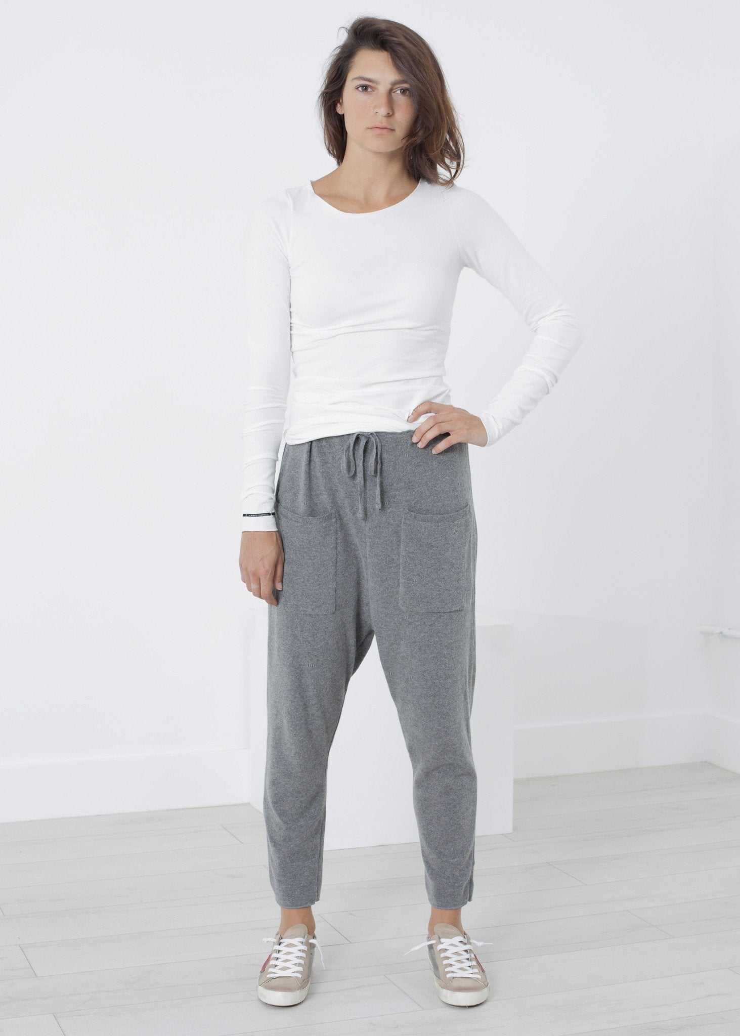 Stretch Tee in Milk|women's t-shirts[option1]|[option2]|[option3] - hello