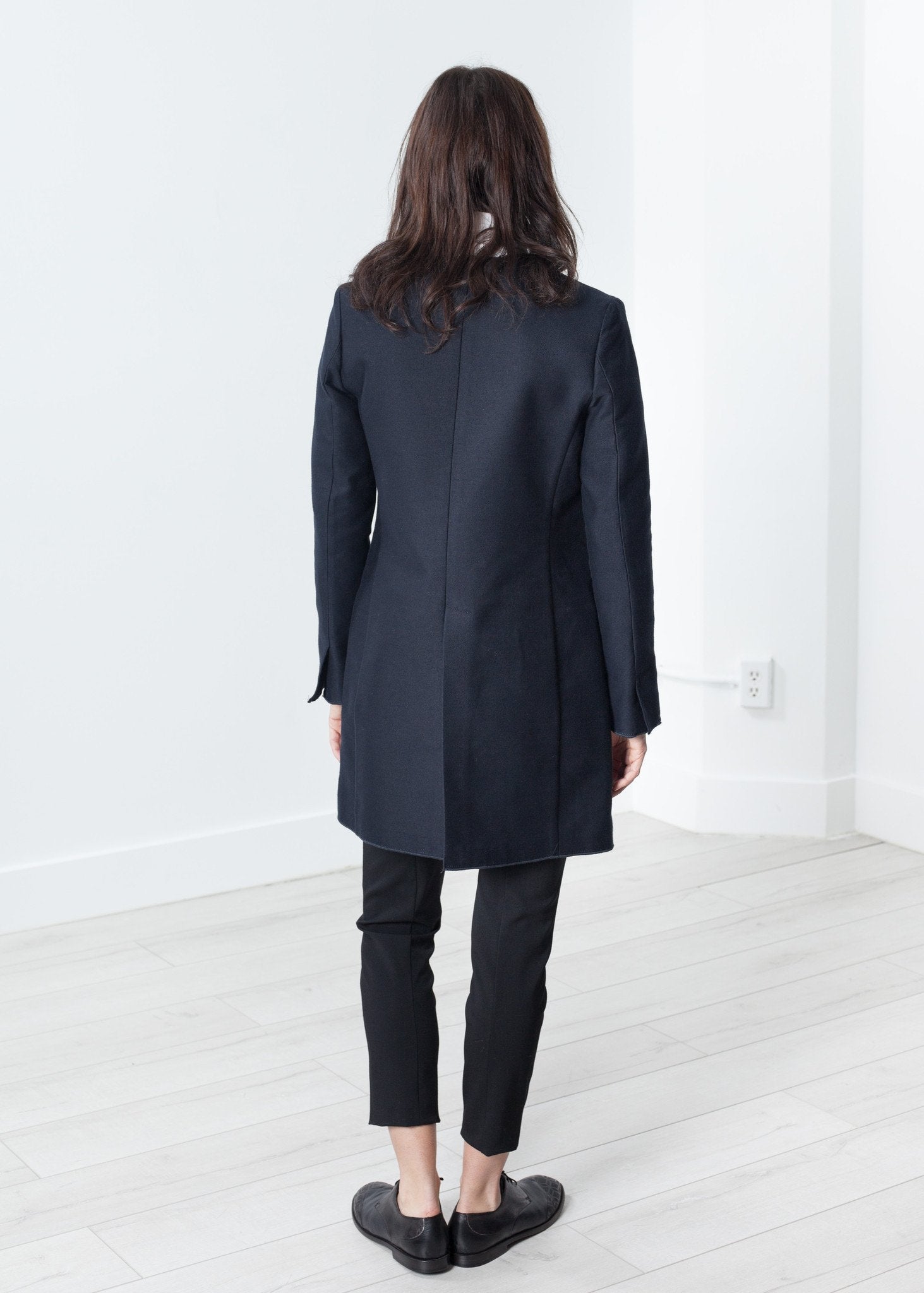 Tessuto Jacket in Navy|women's coats & jackets[option1]|[option2]|[option3] - hello