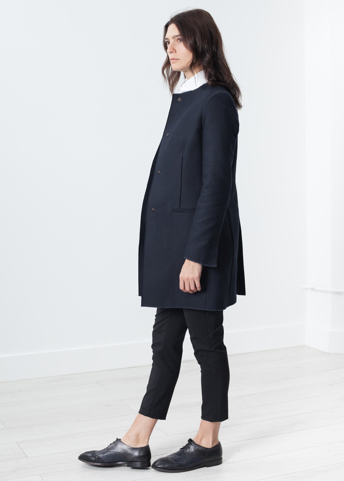 Tessuto Jacket in Navy|women's coats & jackets[option1]|[option2]|[option3] - hello