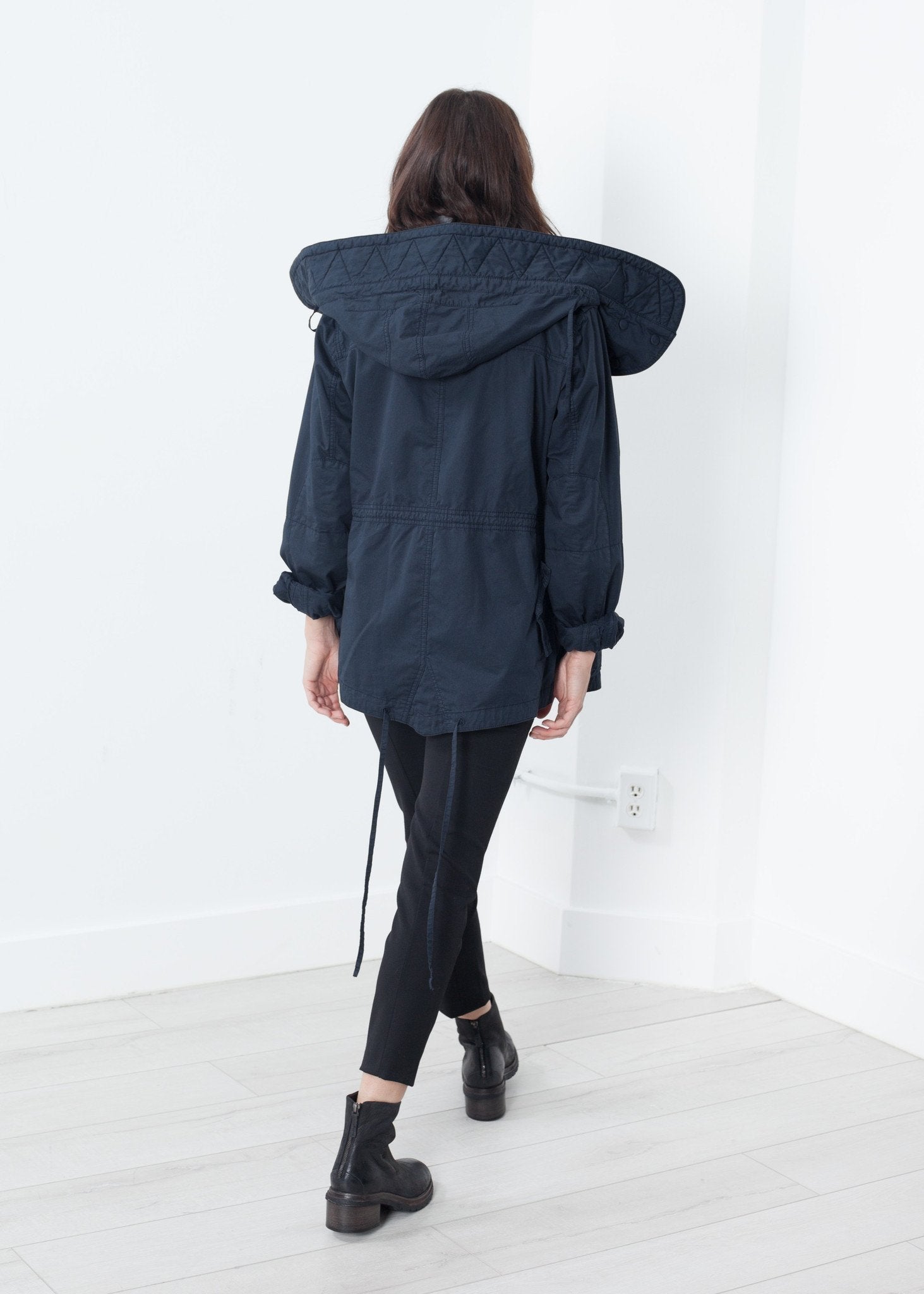 Marquee Coat in Steel|women's coats & jackets[option1]|[option2]|[option3] - hello