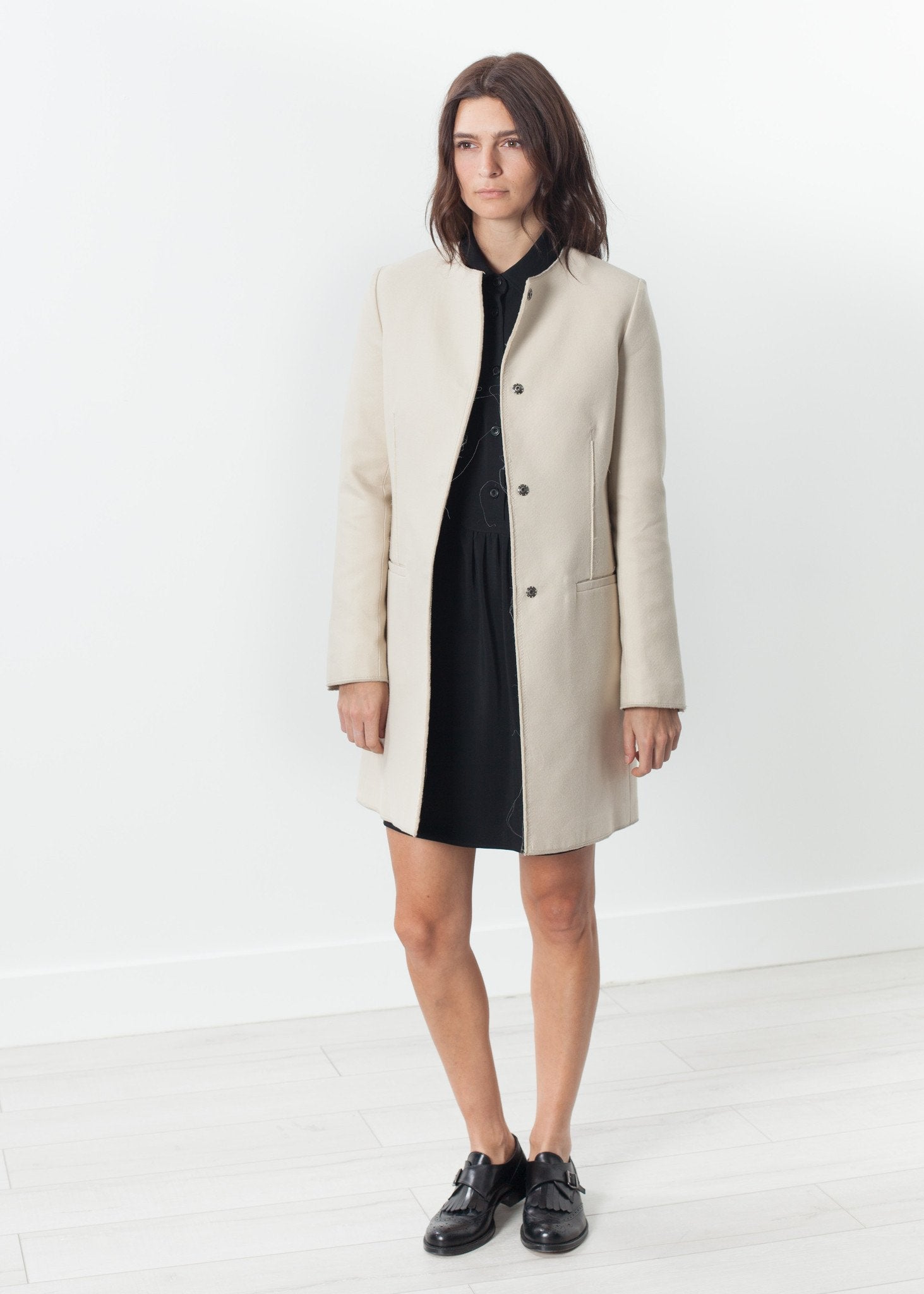 Tessuto Jacket in Cream|women's coats & jackets[option1]|[option2]|[option3] - hello