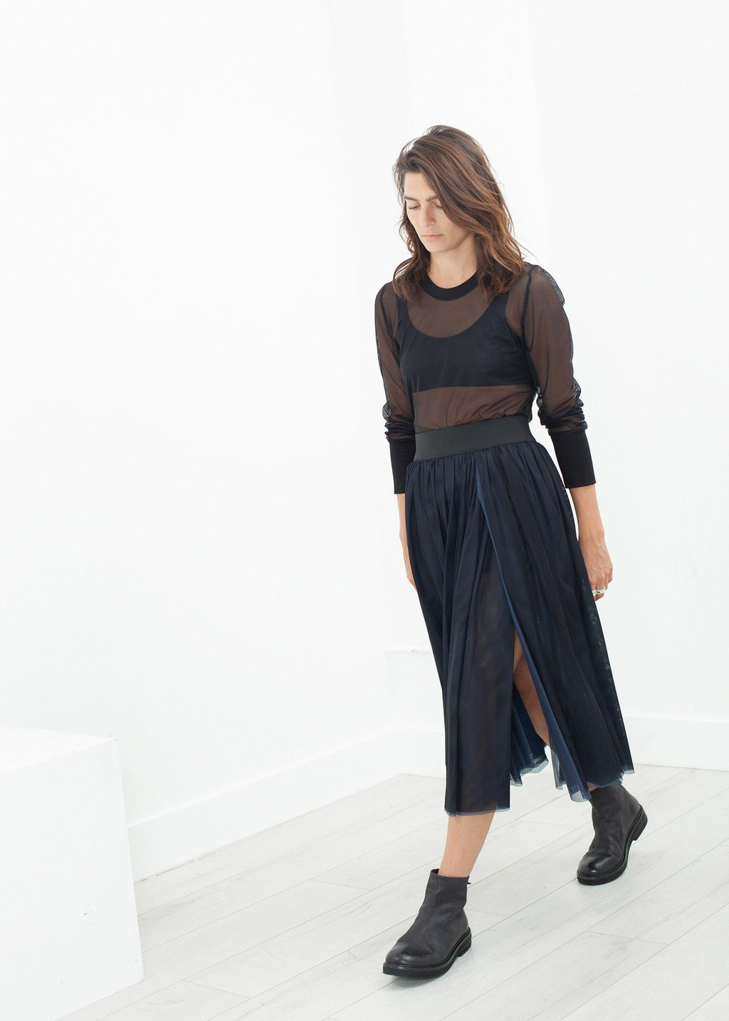 Net Panel Skirt|women's skirts[option1]|[option2]|[option3] - hello