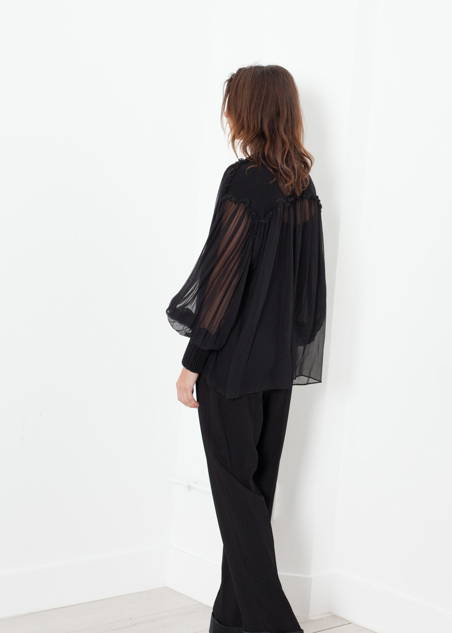 Poet Silk Sweater in Black|women's tops[option1]|[option2]|[option3] - hello