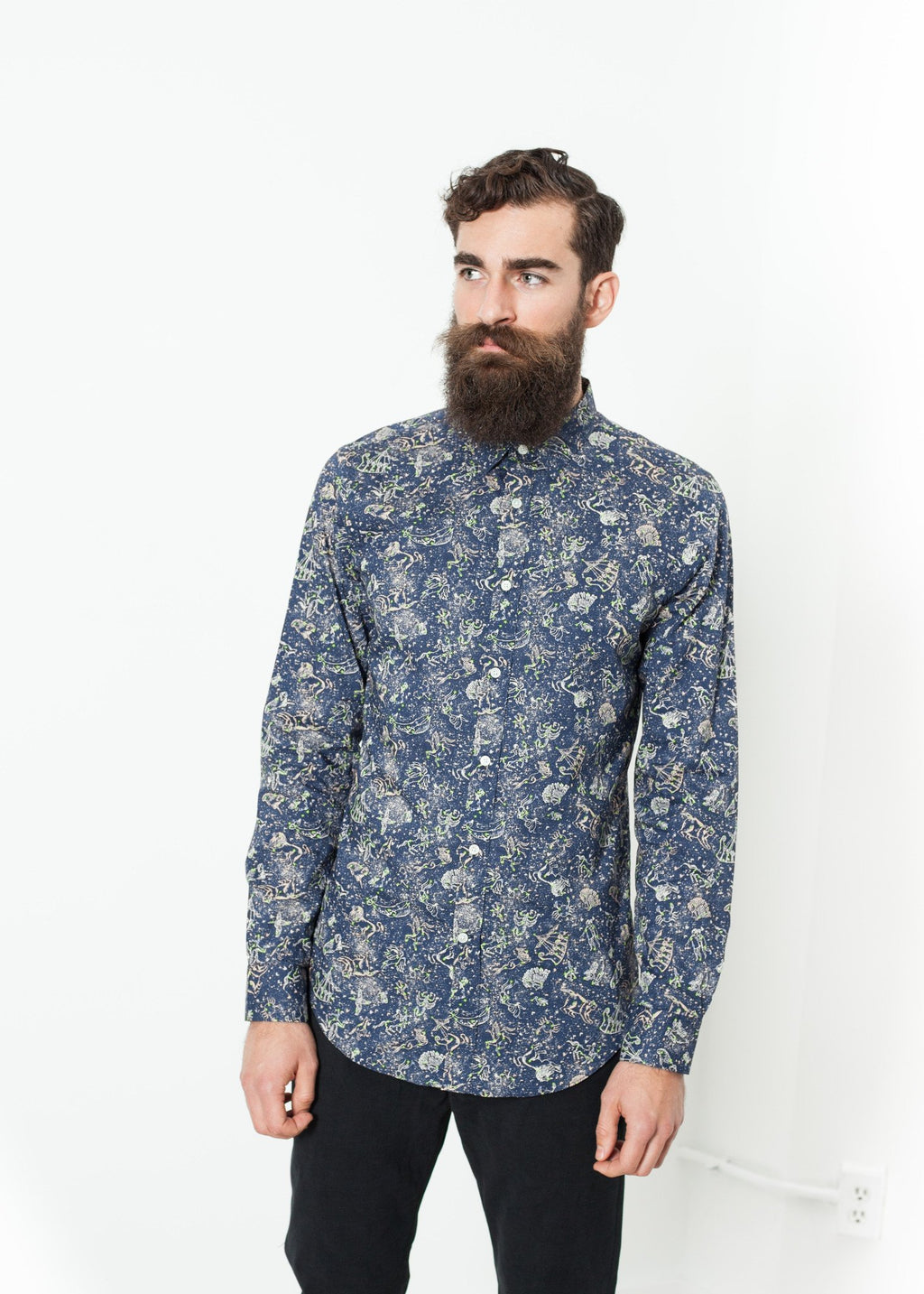 Camicia Slim Shirt in Celestial|men's button-ups[option1]|[option2]|[option3] - hello