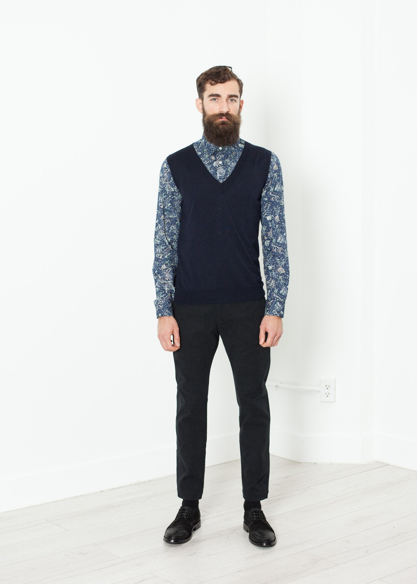 Camicia Slim Shirt in Celestial|men's button-ups[option1]|[option2]|[option3] - hello