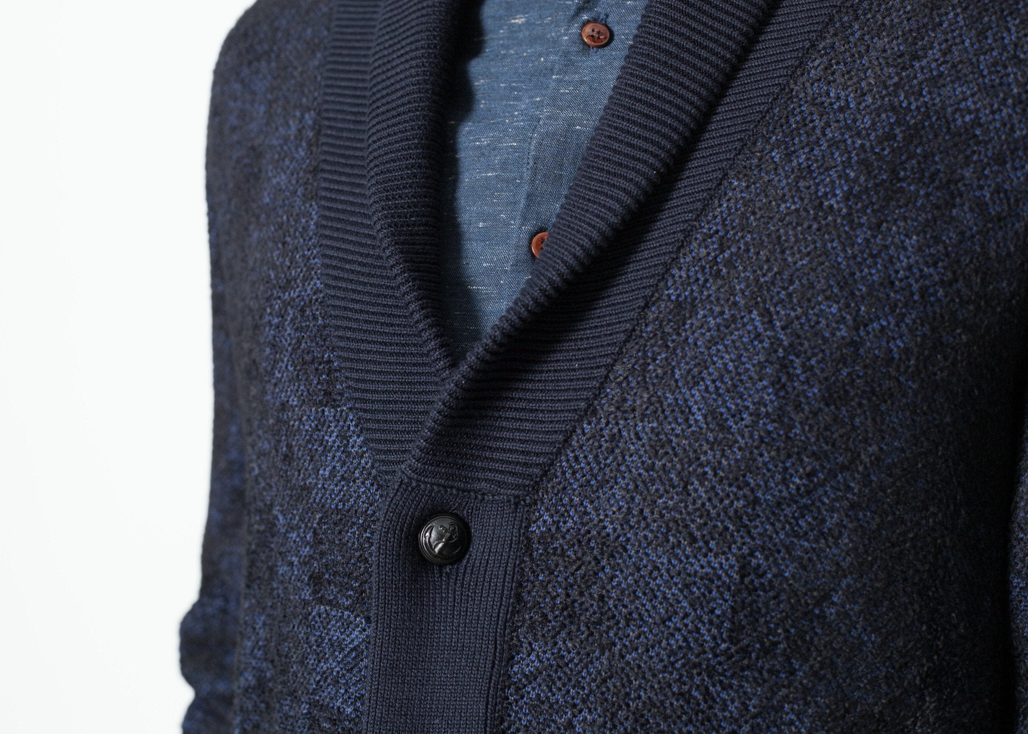 Giacca Madras Cardigan|men's knits[option1]|[option2]|[option3] - hello