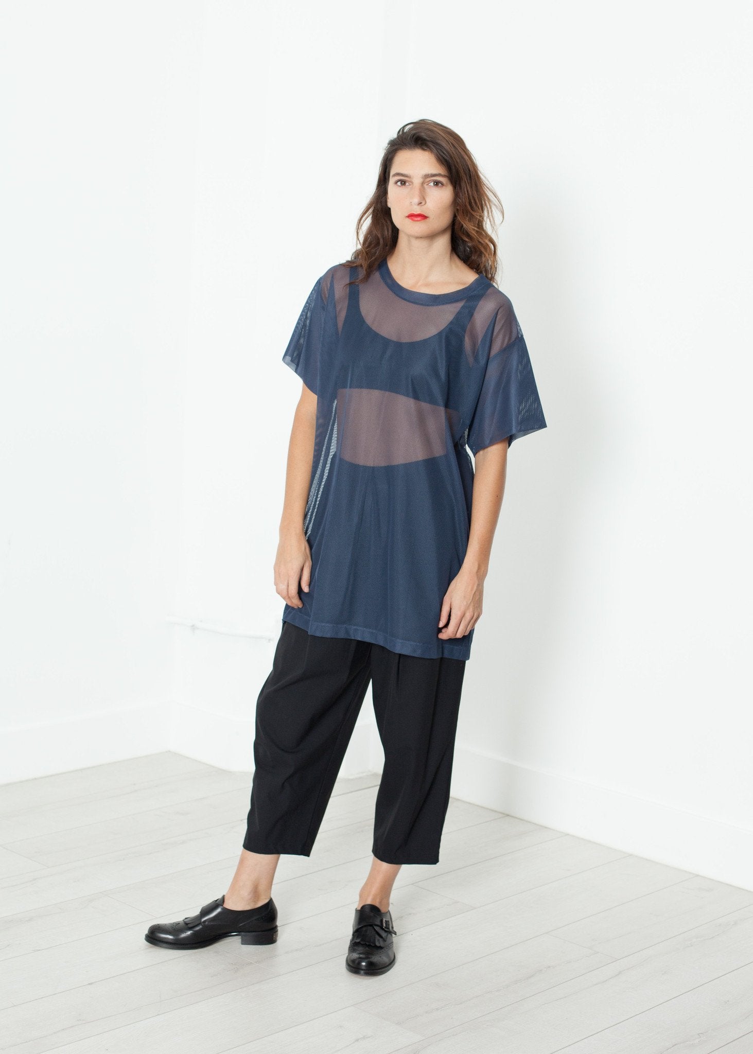 Mesh Over Dress in Navy|women's dresses[option1]|[option2]|[option3] - hello