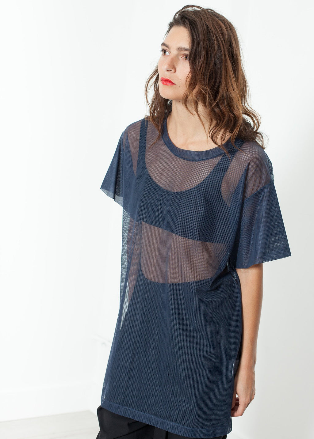 Mesh Over Dress in Navy|women's dresses[option1]|[option2]|[option3] - hello