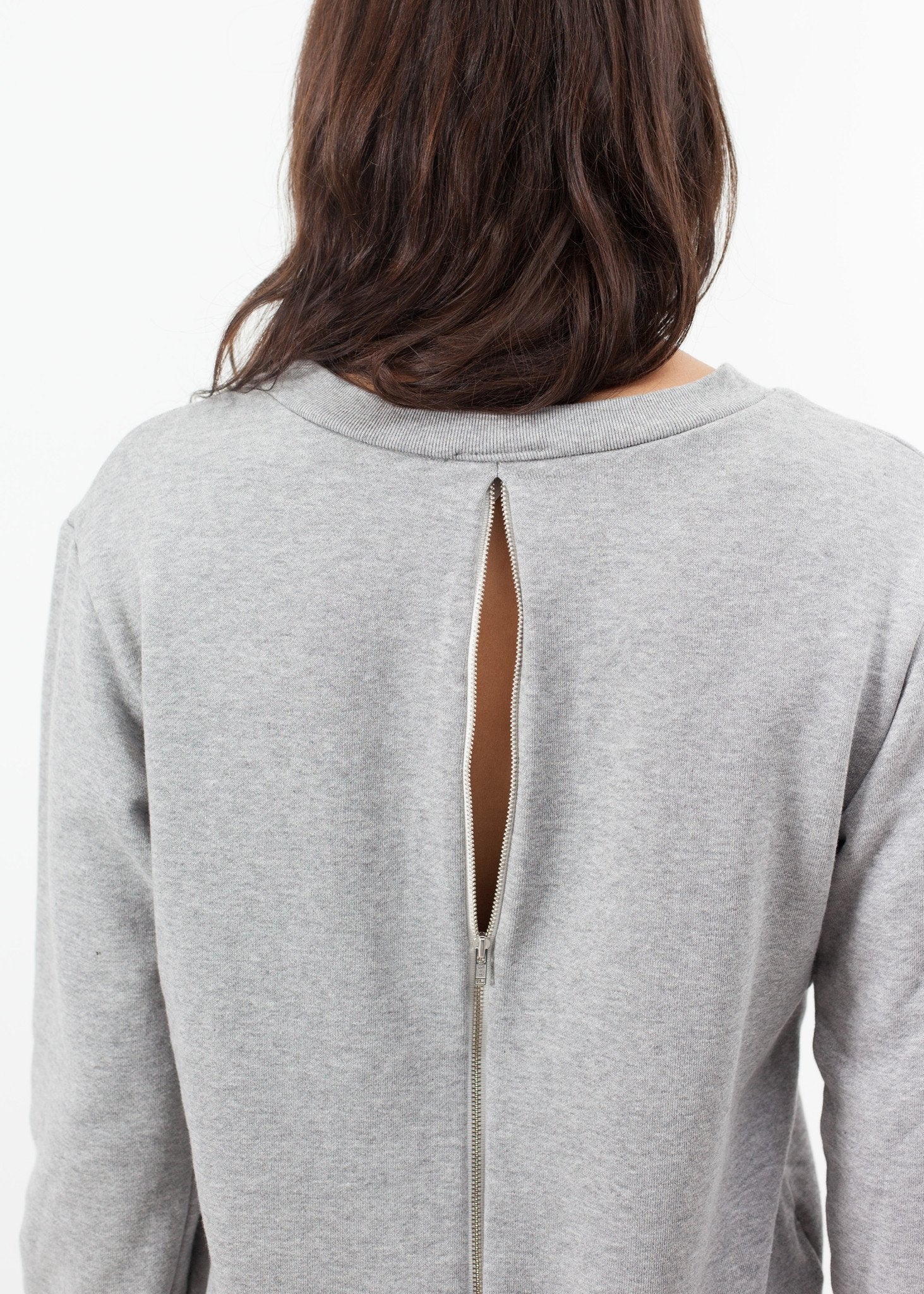 Loopwheeler Sweatshirt in Grey|women's knitwear[option1]|[option2]|[option3] - hello