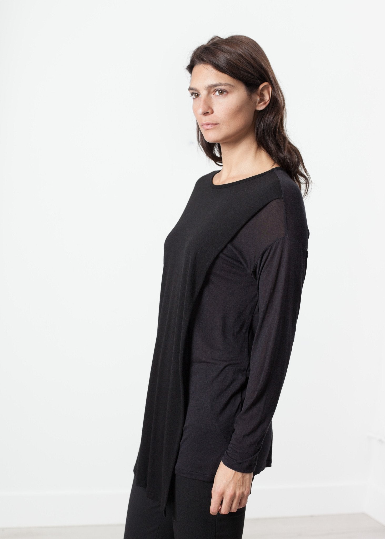 Laurier Tee in Black/Navy|women's t-shirts[option1]|[option2]|[option3] - hello