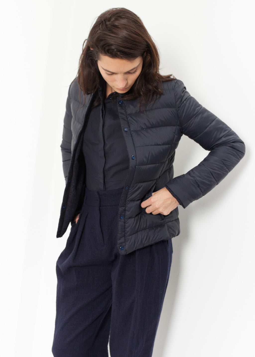 Camelia Reversible Jacket in Navy/Blue|Women's[option1]|[option2]|[option3] - hello