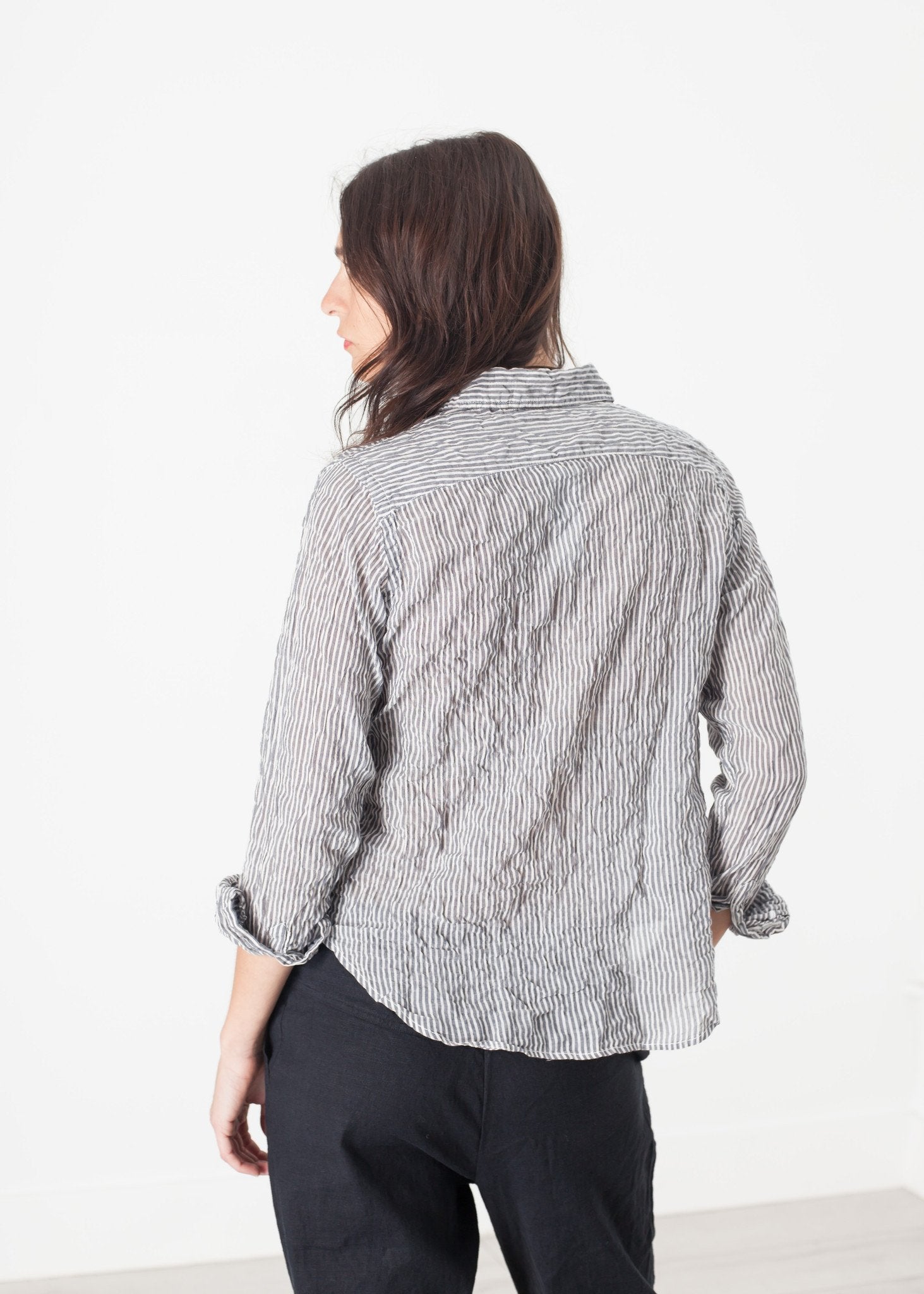 Boy Shirt in Pin|women's button-ups[option1]|[option2]|[option3] - hello