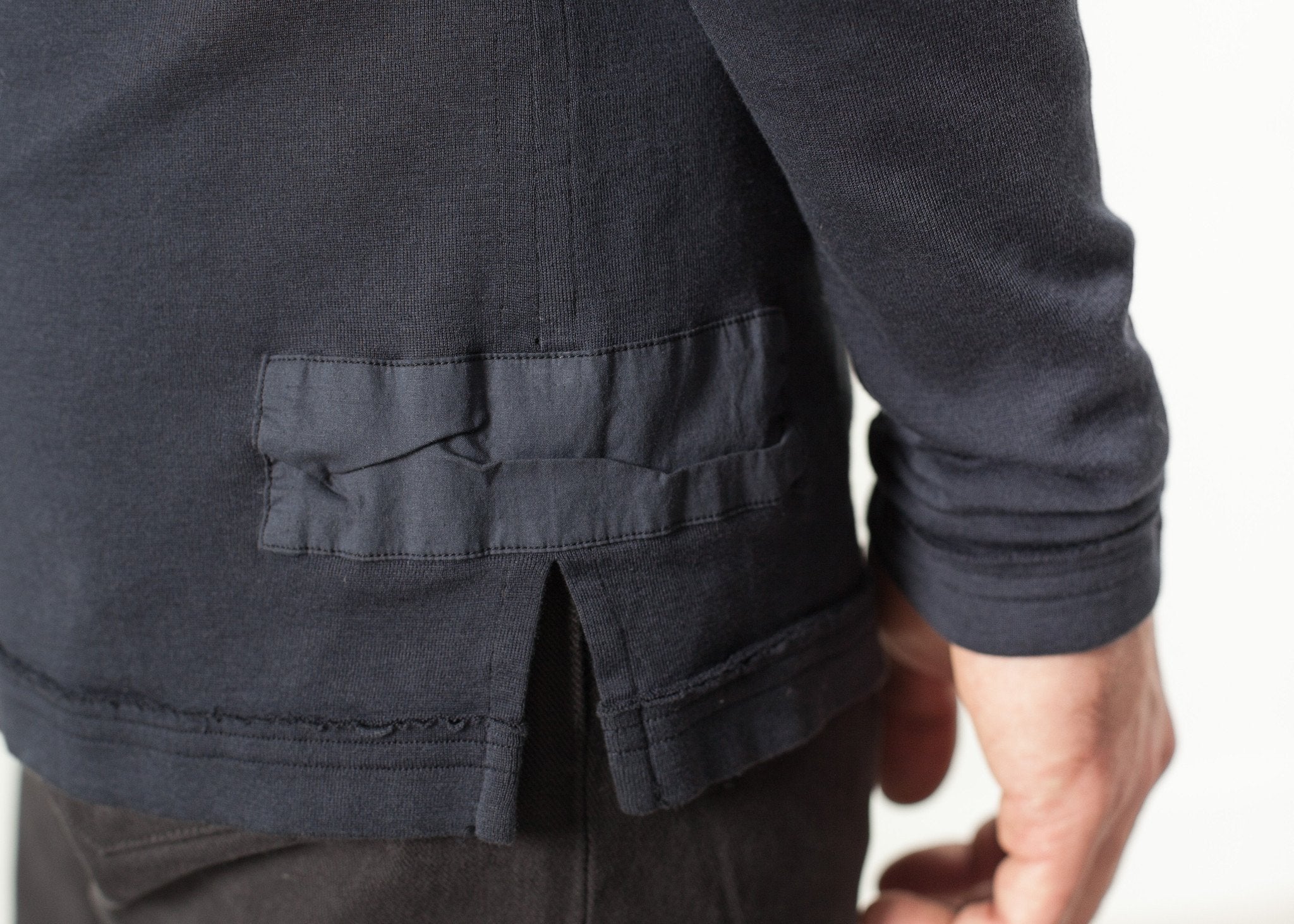 Cotton Henley in Blue Grey|men's t-shirts[option1]|[option2]|[option3] - hello