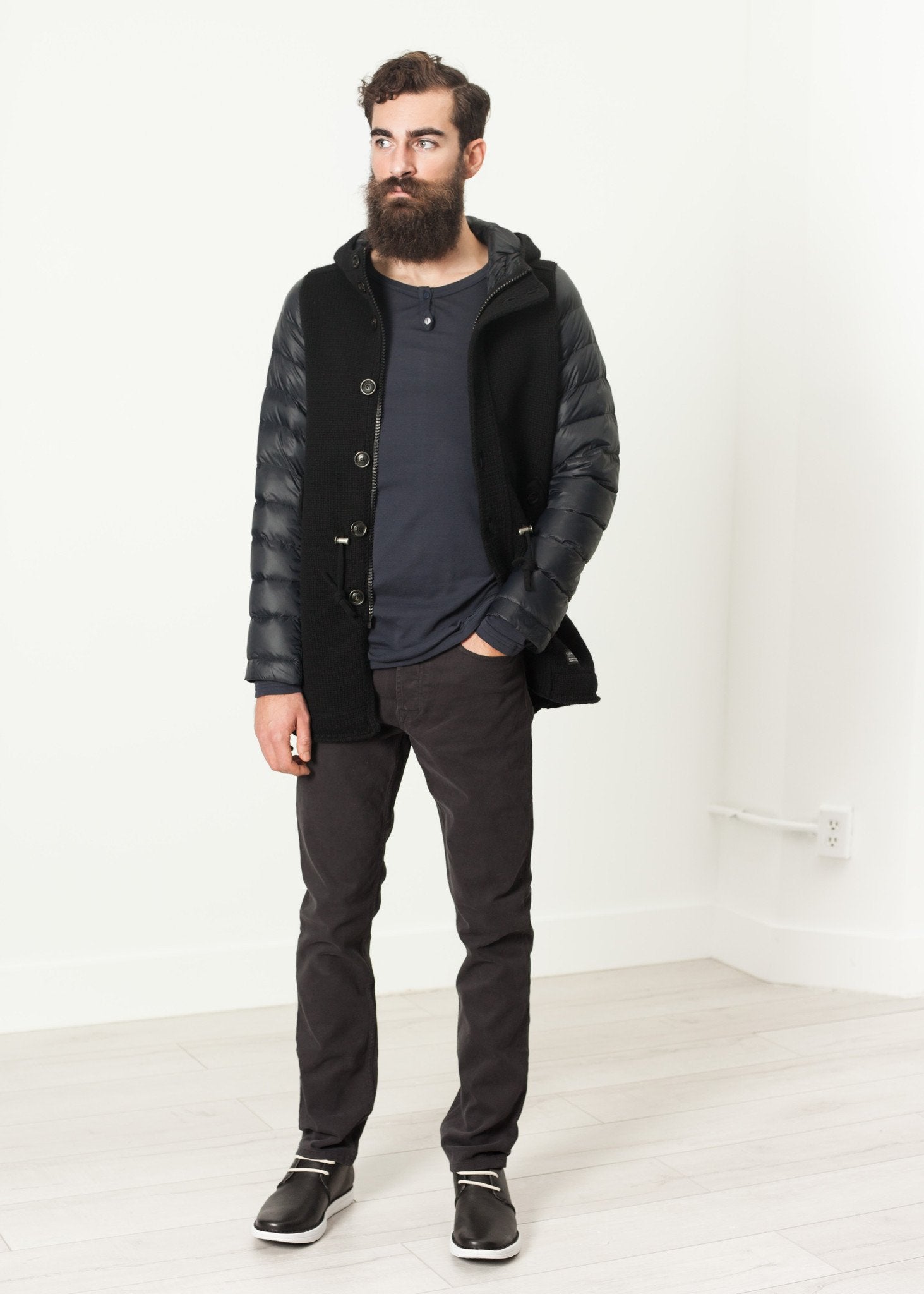 Hooded Parka in Black|men's coats & jackets[option1]|[option2]|[option3] - hello