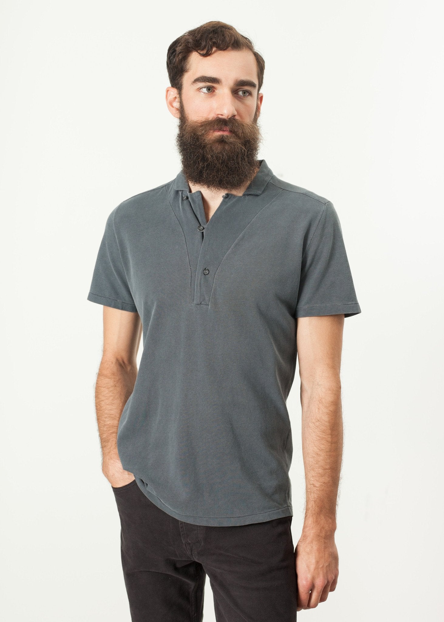 Lio Shirt in Grey|men's[option1]|[option2]|[option3] - hello