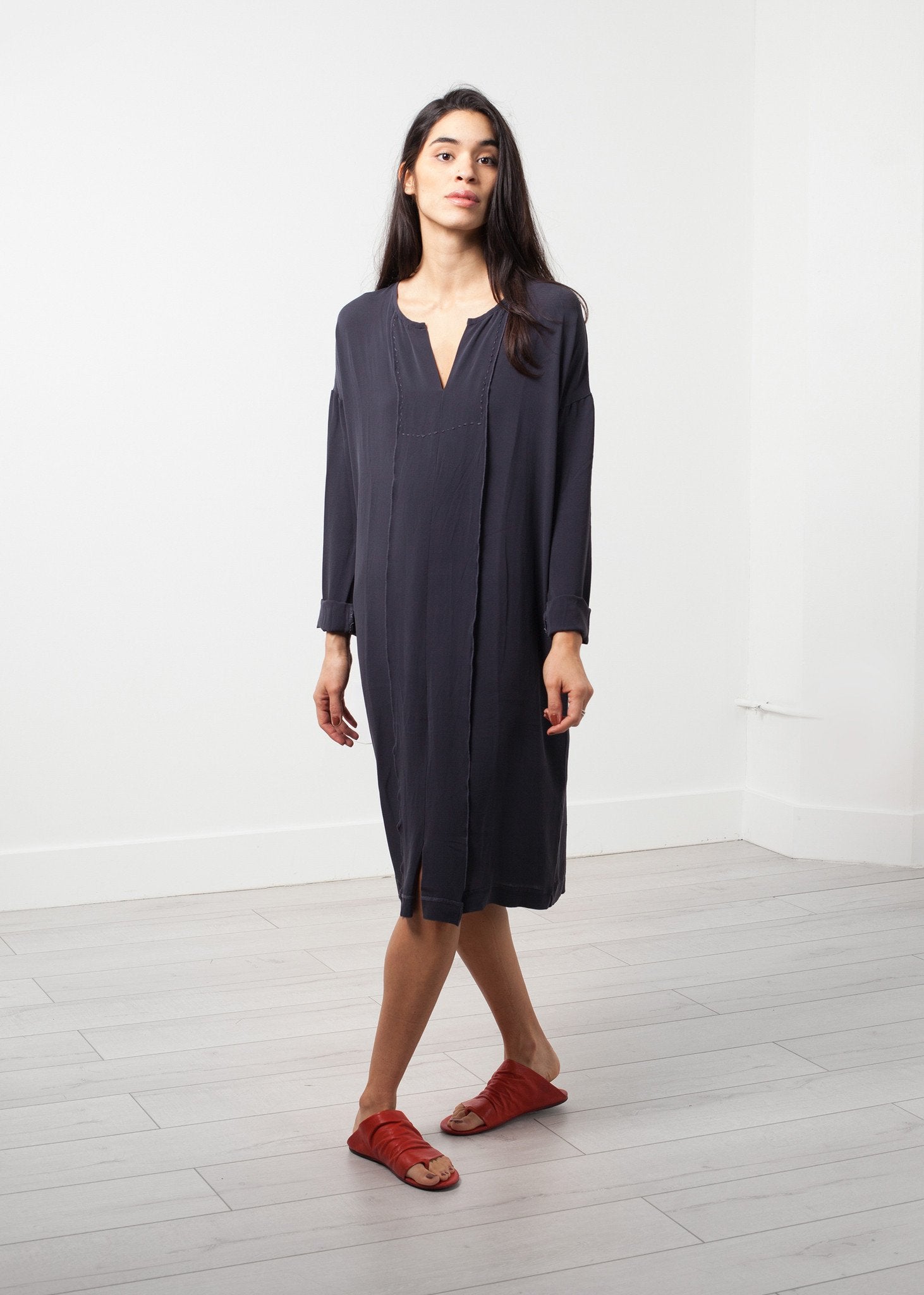 Long Sleeve Silk Dress|women's dresses[option1]|[option2]|[option3] - hello