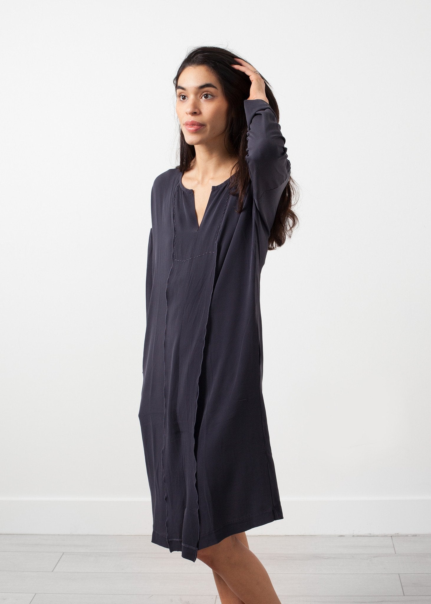 Long Sleeve Silk Dress|women's dresses[option1]|[option2]|[option3] - hello