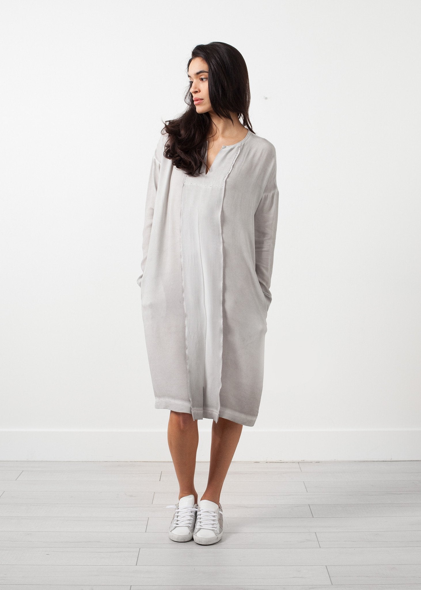 Long Sleeve Silk Dress|women's dresses[option1]|[option2]|[option3] - hello