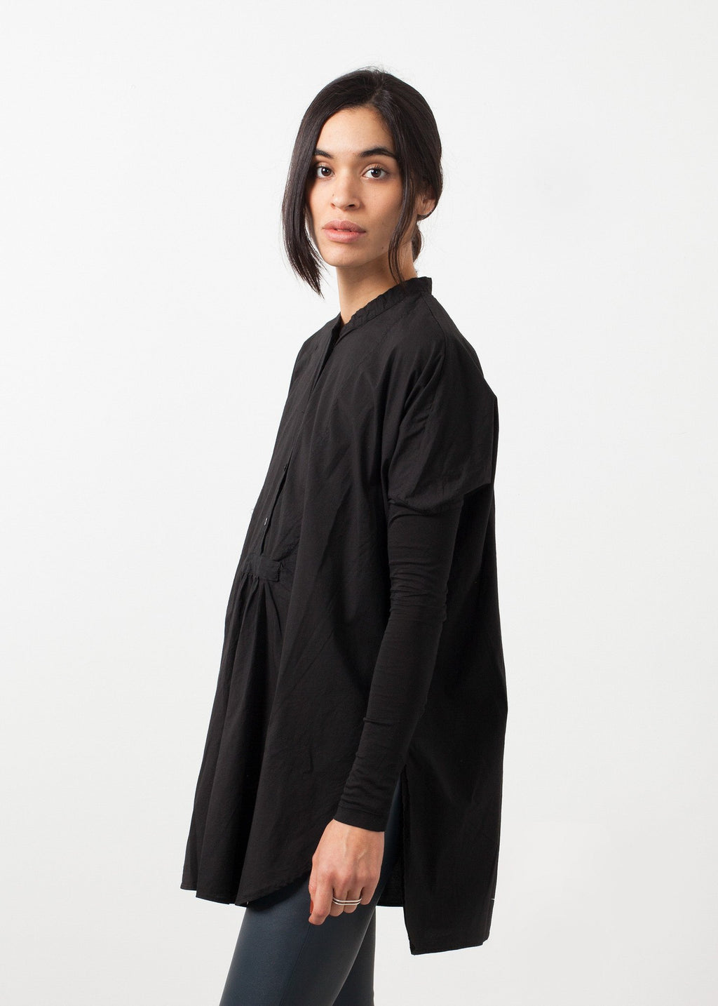 Oversized Bibbed Blouse|women's tops[option1]|[option2]|[option3] - hello