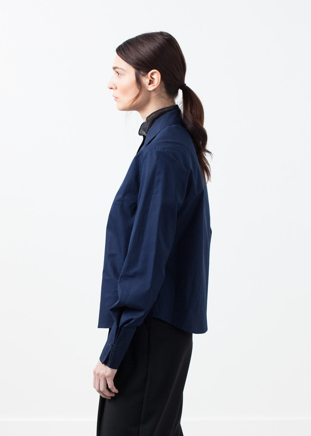 Sheer Silk Collar Button Up|women's button-ups[option1]|[option2]|[option3] - hello