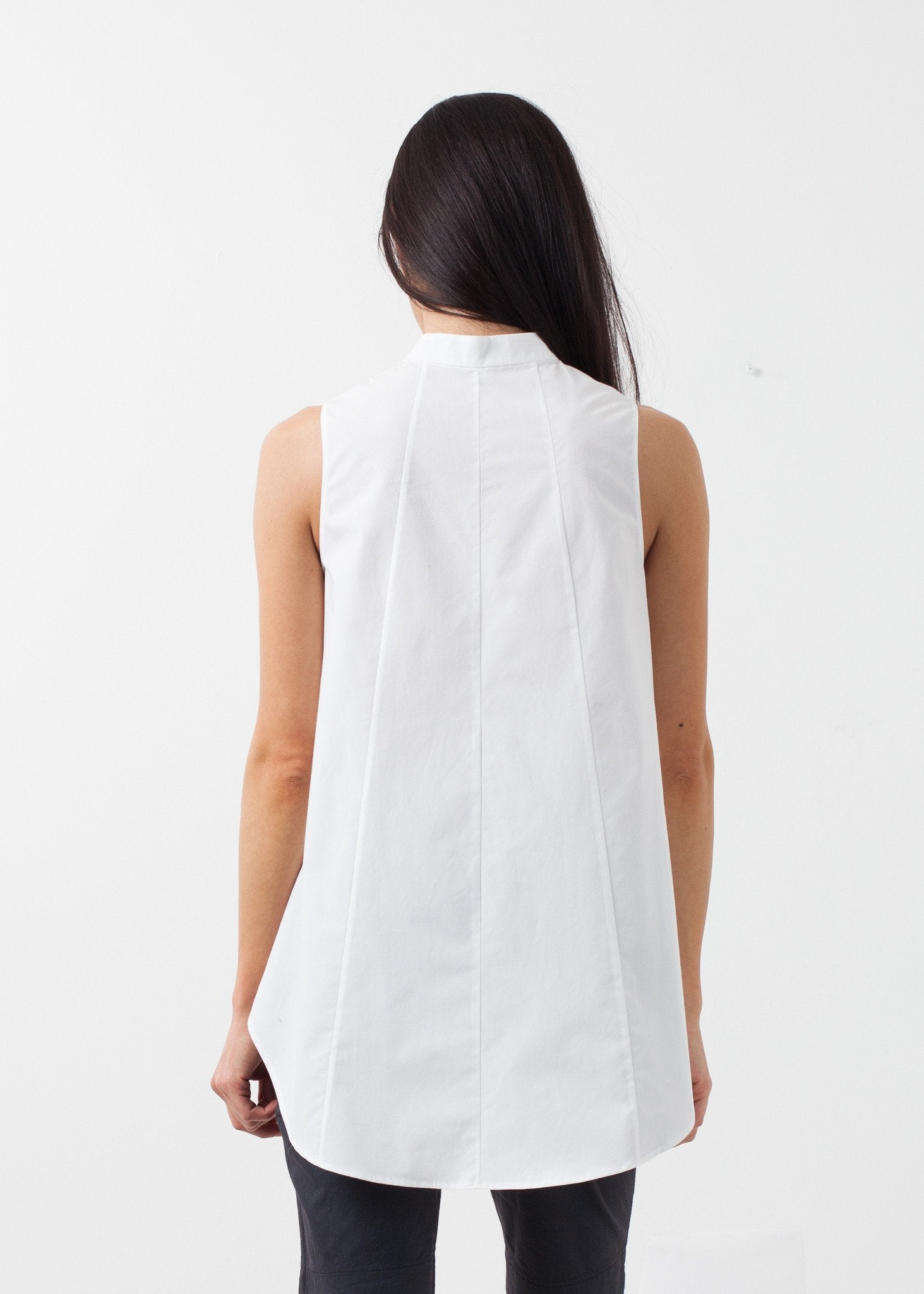 Sleeveless Tunic|women's button-ups[option1]|[option2]|[option3] - hello