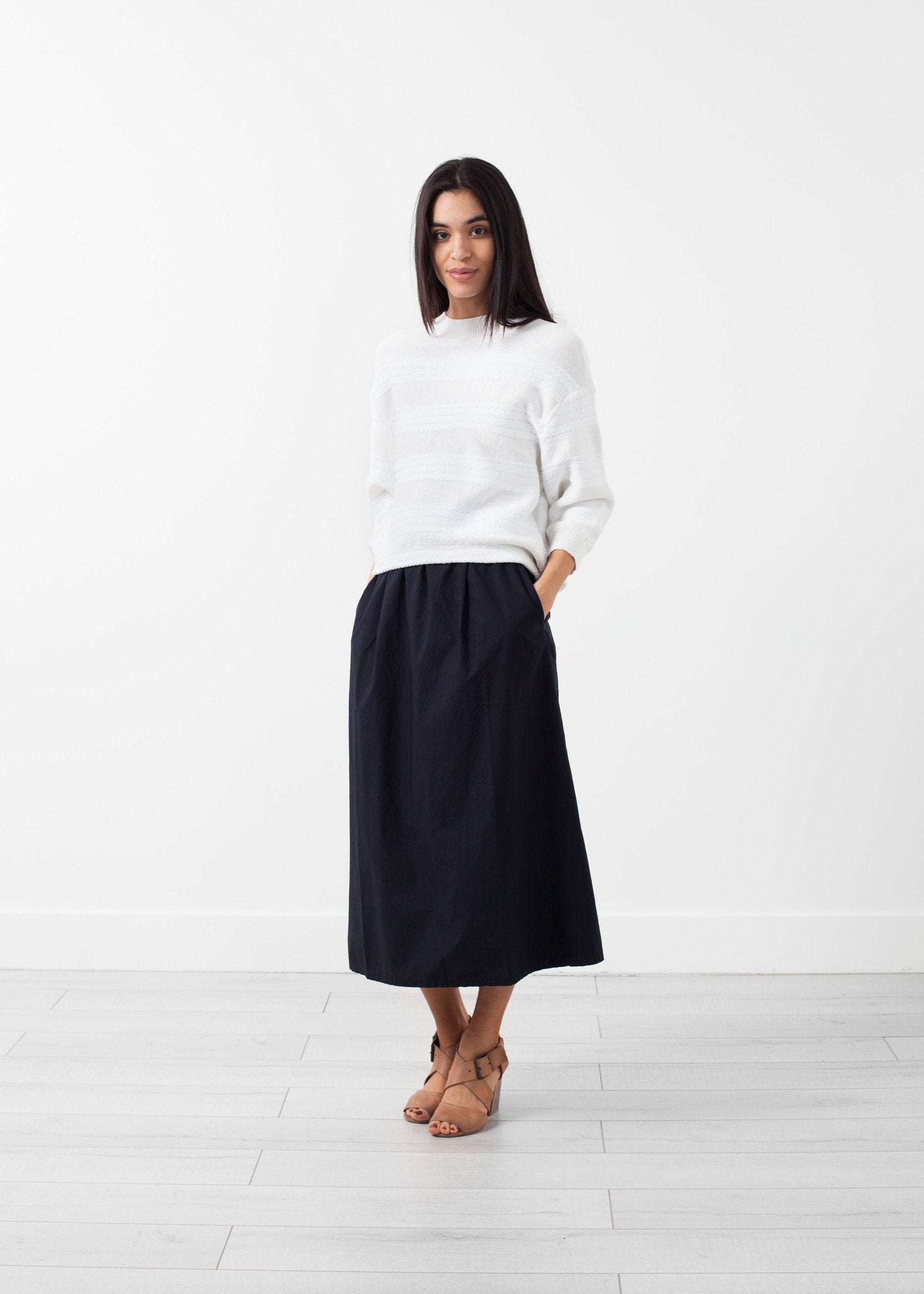 Wide Stripe Sweater|women's knitwear[option1]|[option2]|[option3] - hello