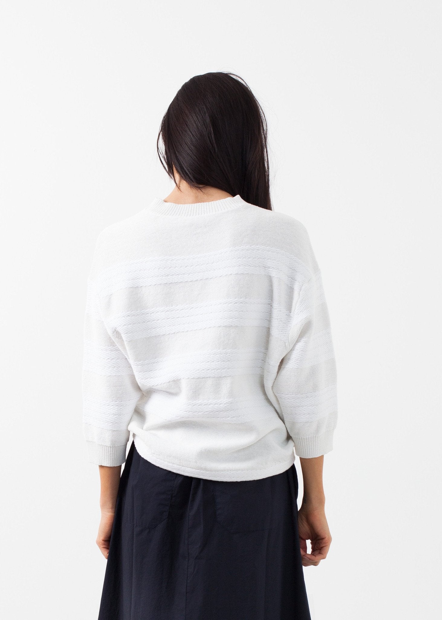 Wide Stripe Sweater|women's knitwear[option1]|[option2]|[option3] - hello