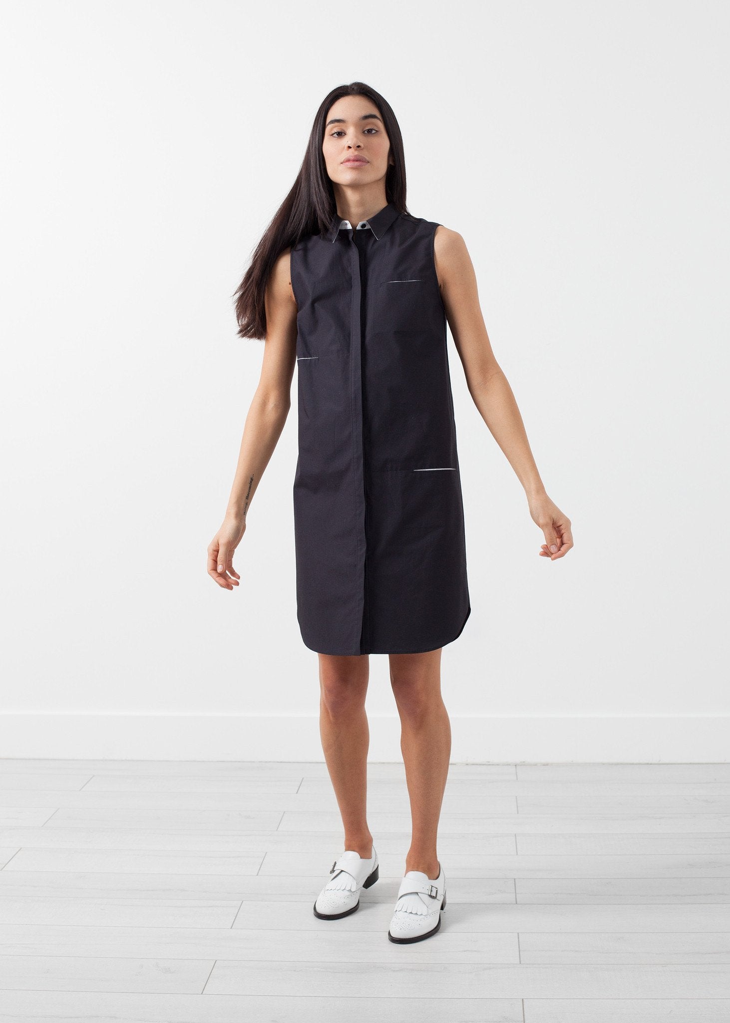 Sleeveless Hidden Pocket Dress|women's dresses[option1]|[option2]|[option3] - hello