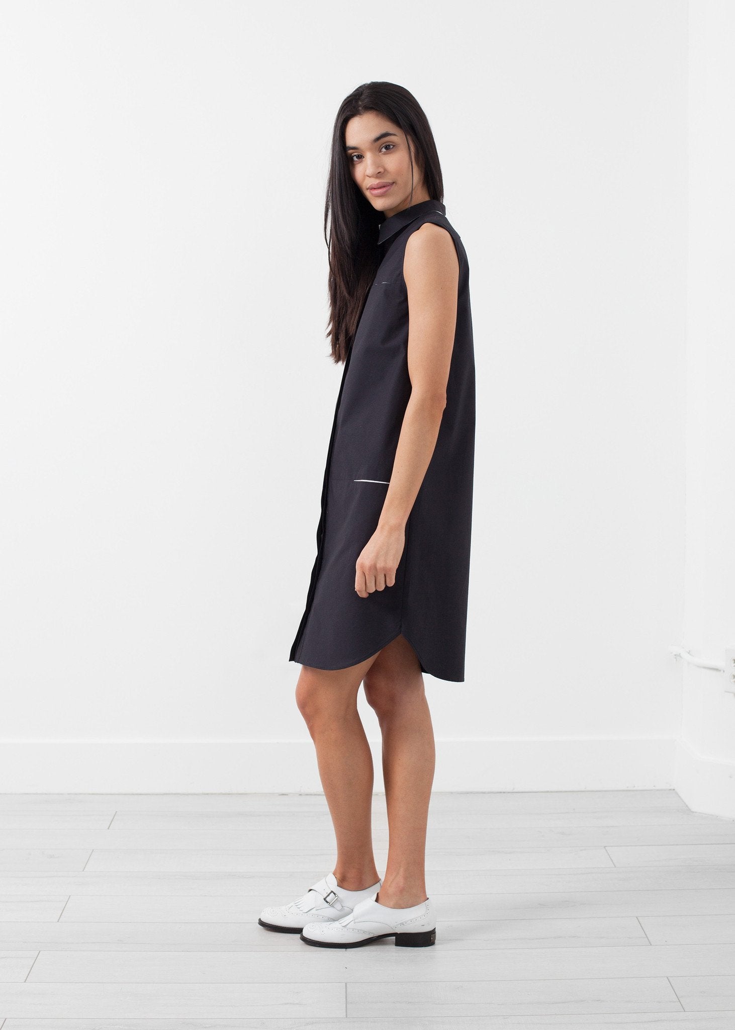 Sleeveless Hidden Pocket Dress|women's dresses[option1]|[option2]|[option3] - hello