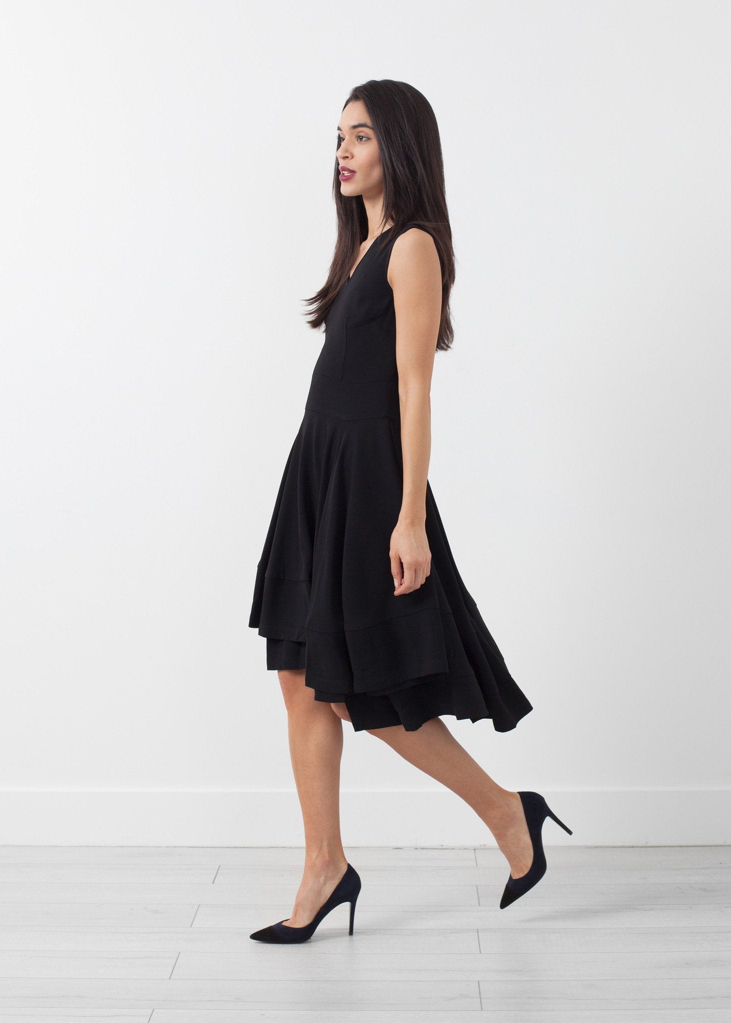 V-Neck Dress|women's dresses[option1]|[option2]|[option3] - hello