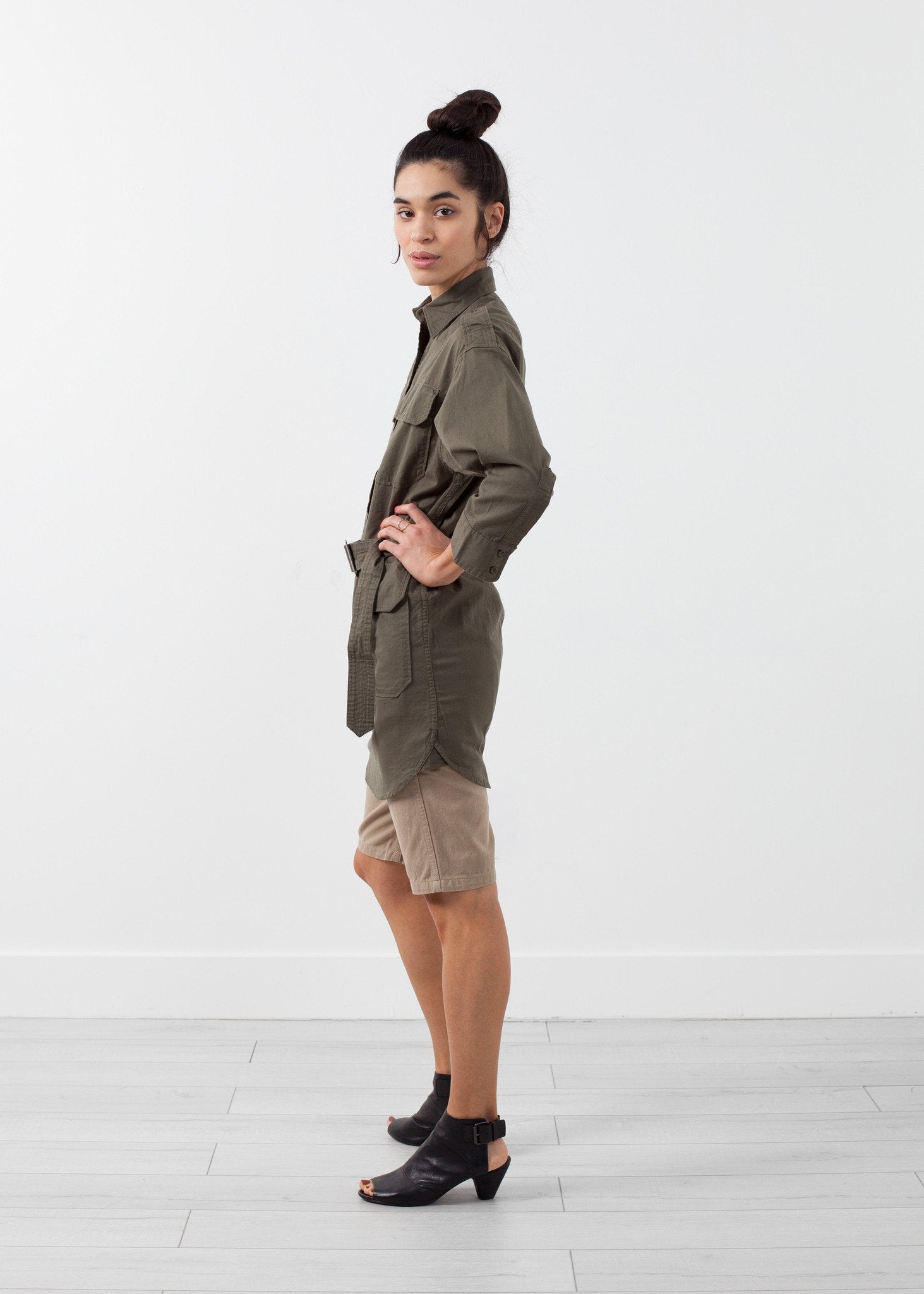 Belted Surplus Dress|women's dresses[option1]|[option2]|[option3] - hello