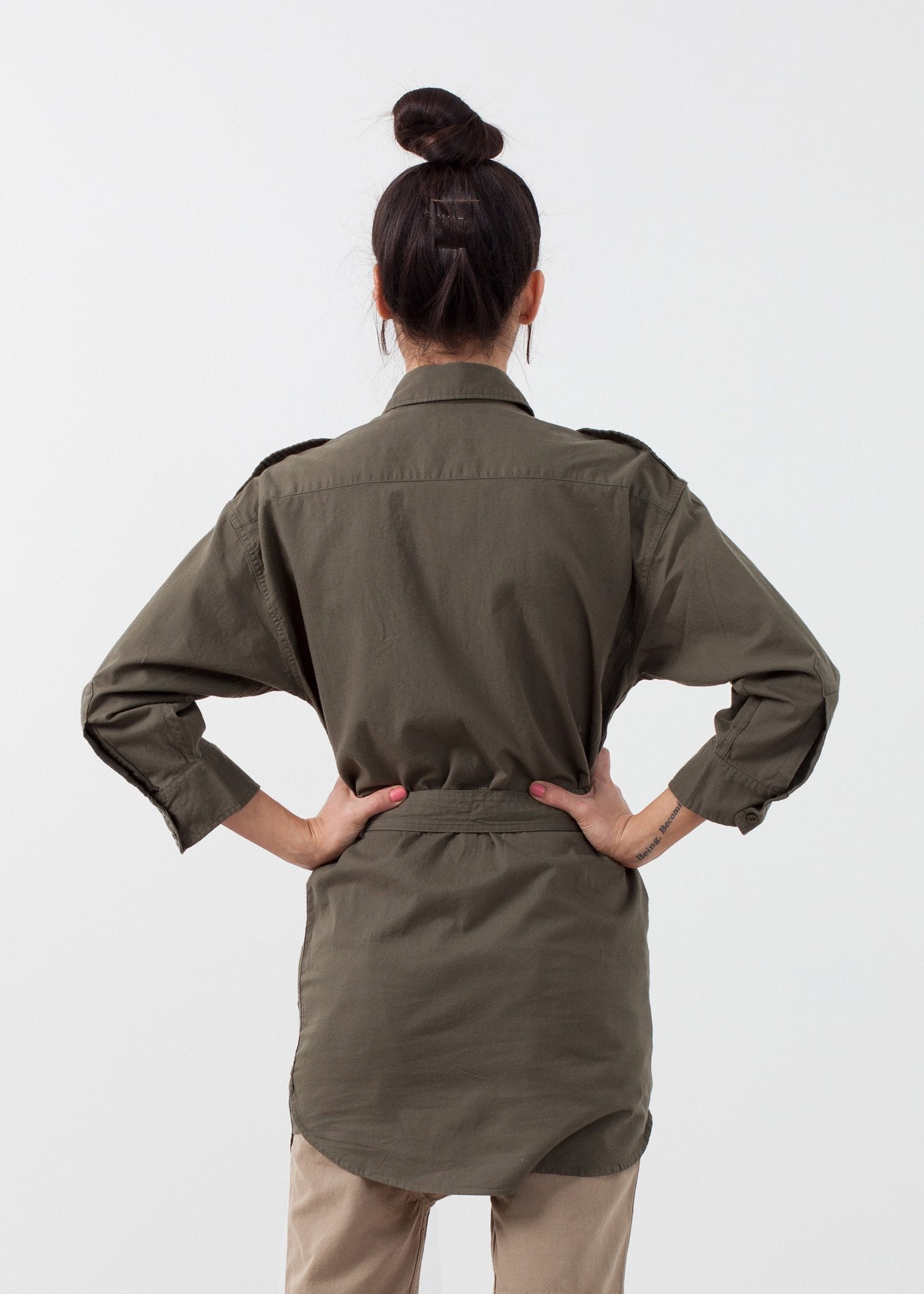 Belted Surplus Dress|women's dresses[option1]|[option2]|[option3] - hello