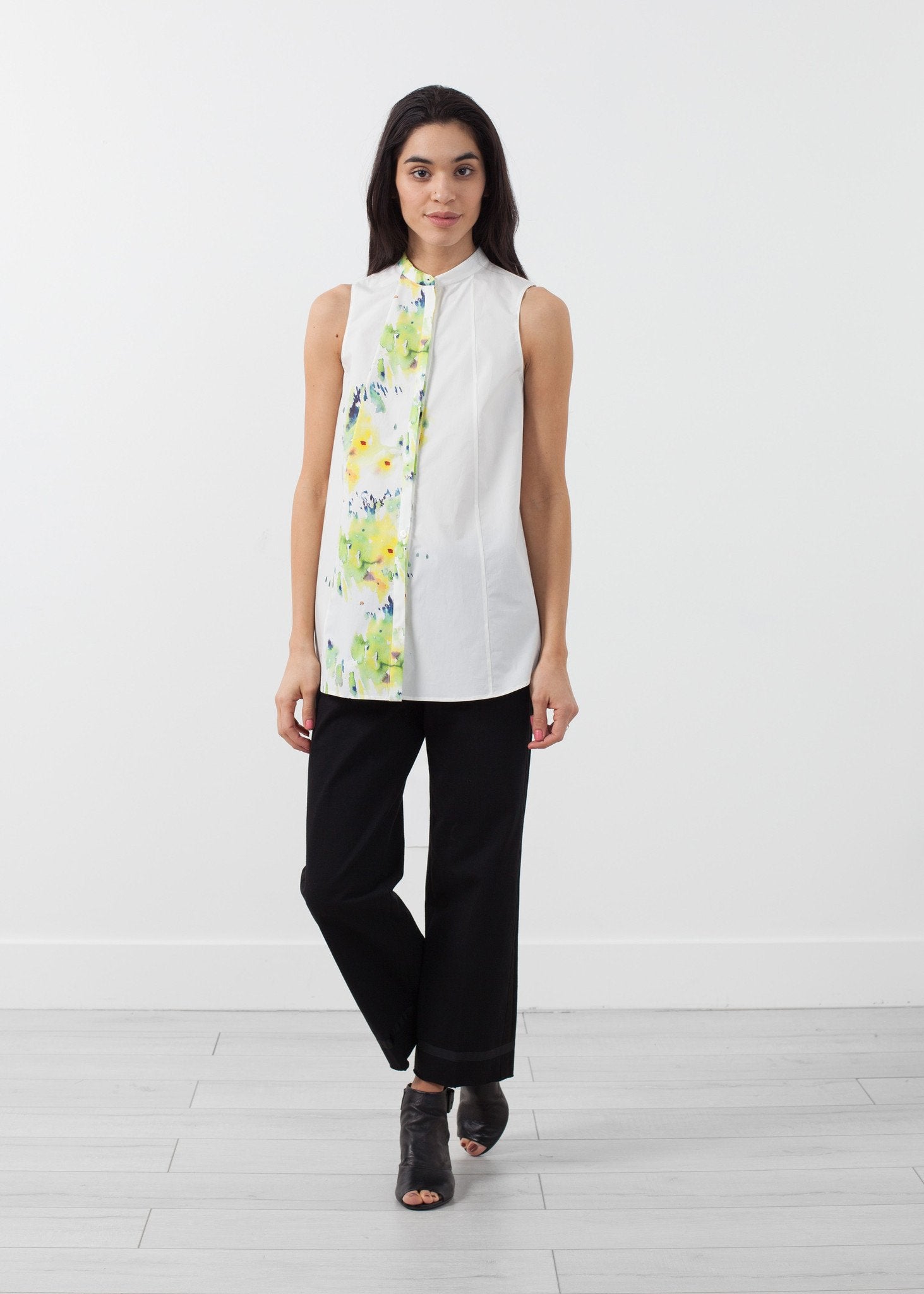 Sleeveless Tunic|women's button-ups[option1]|[option2]|[option3] - hello