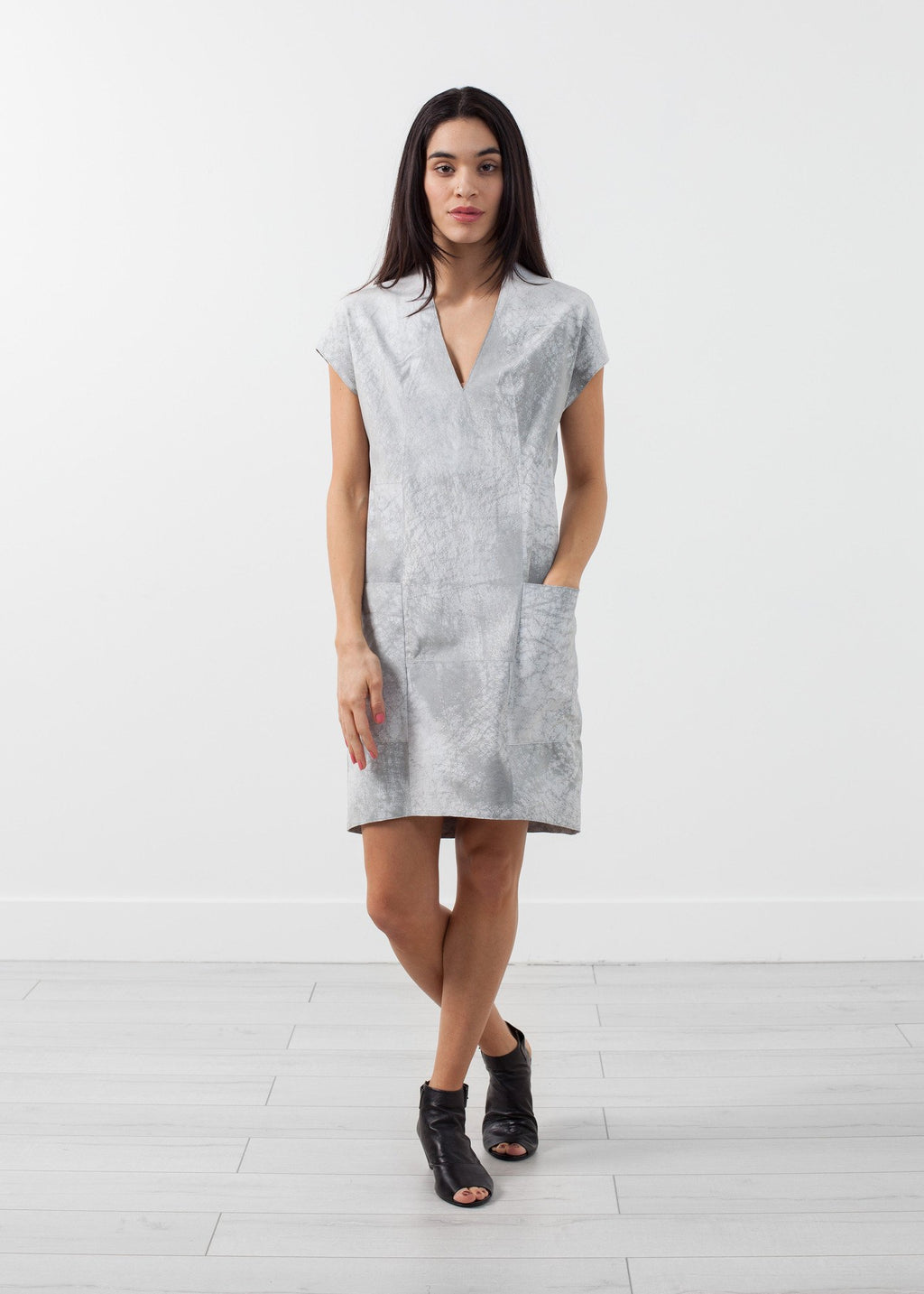 Polygon Leather Dress|women's dresses[option1]|[option2]|[option3] - hello
