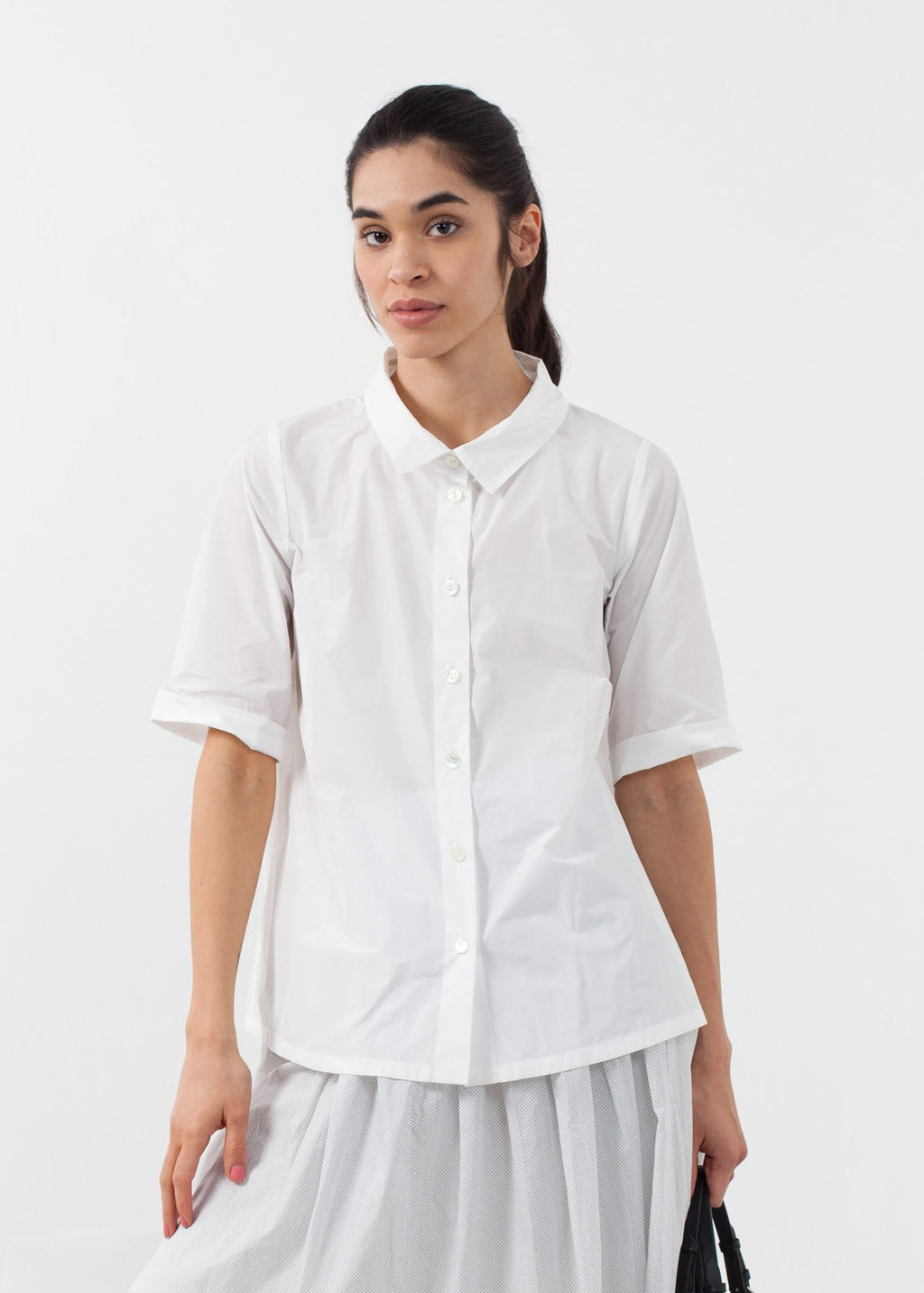 Short Sleeve Button Up|women's tops[option1]|[option2]|[option3] - hello
