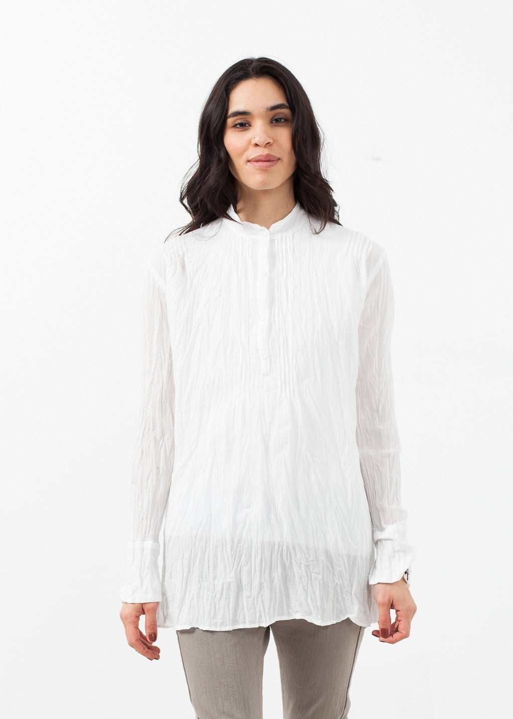 Pin Tuck Blouse|women's tops[option1]|[option2]|[option3] - hello