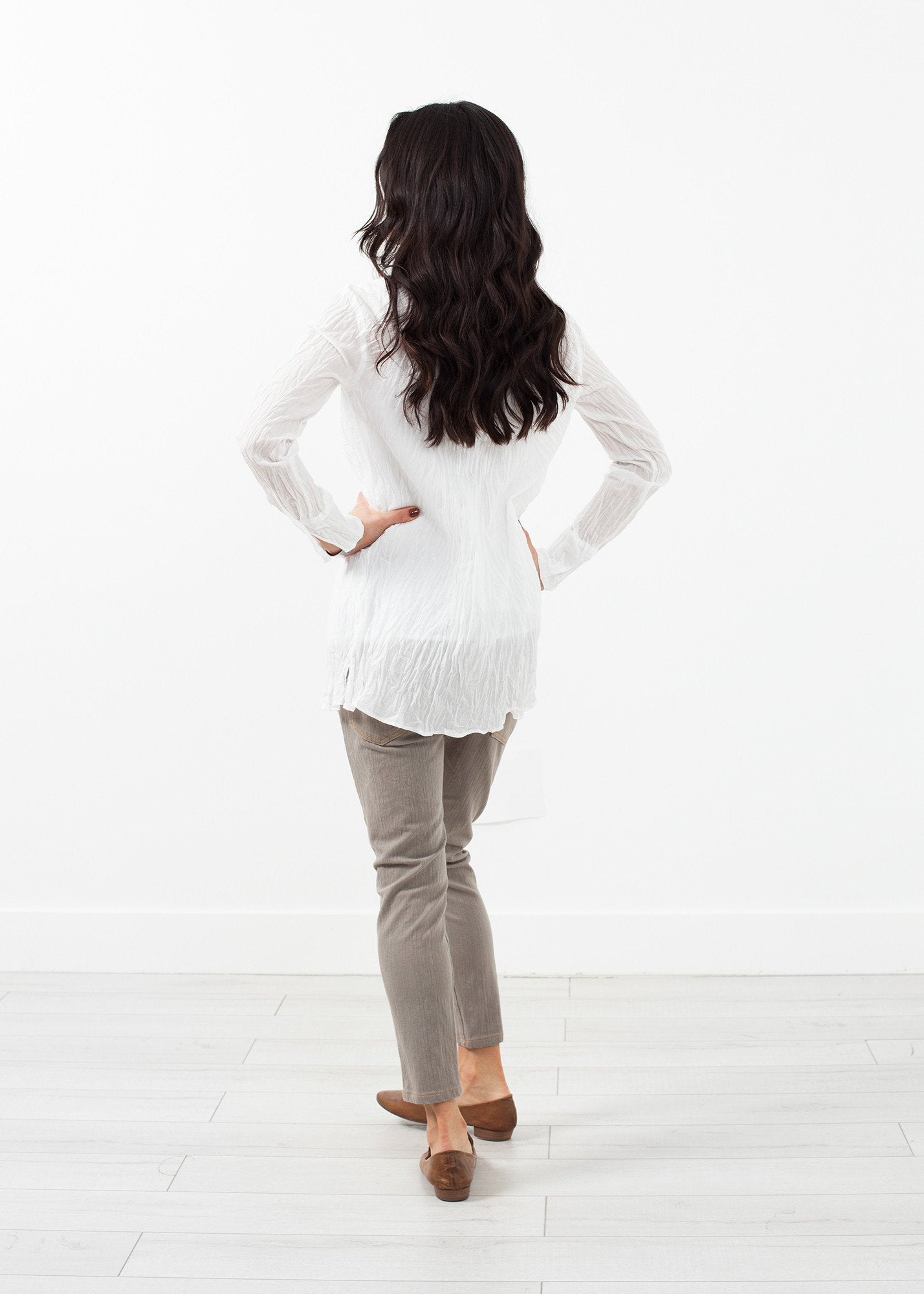 Pin Tuck Blouse|women's tops[option1]|[option2]|[option3] - hello