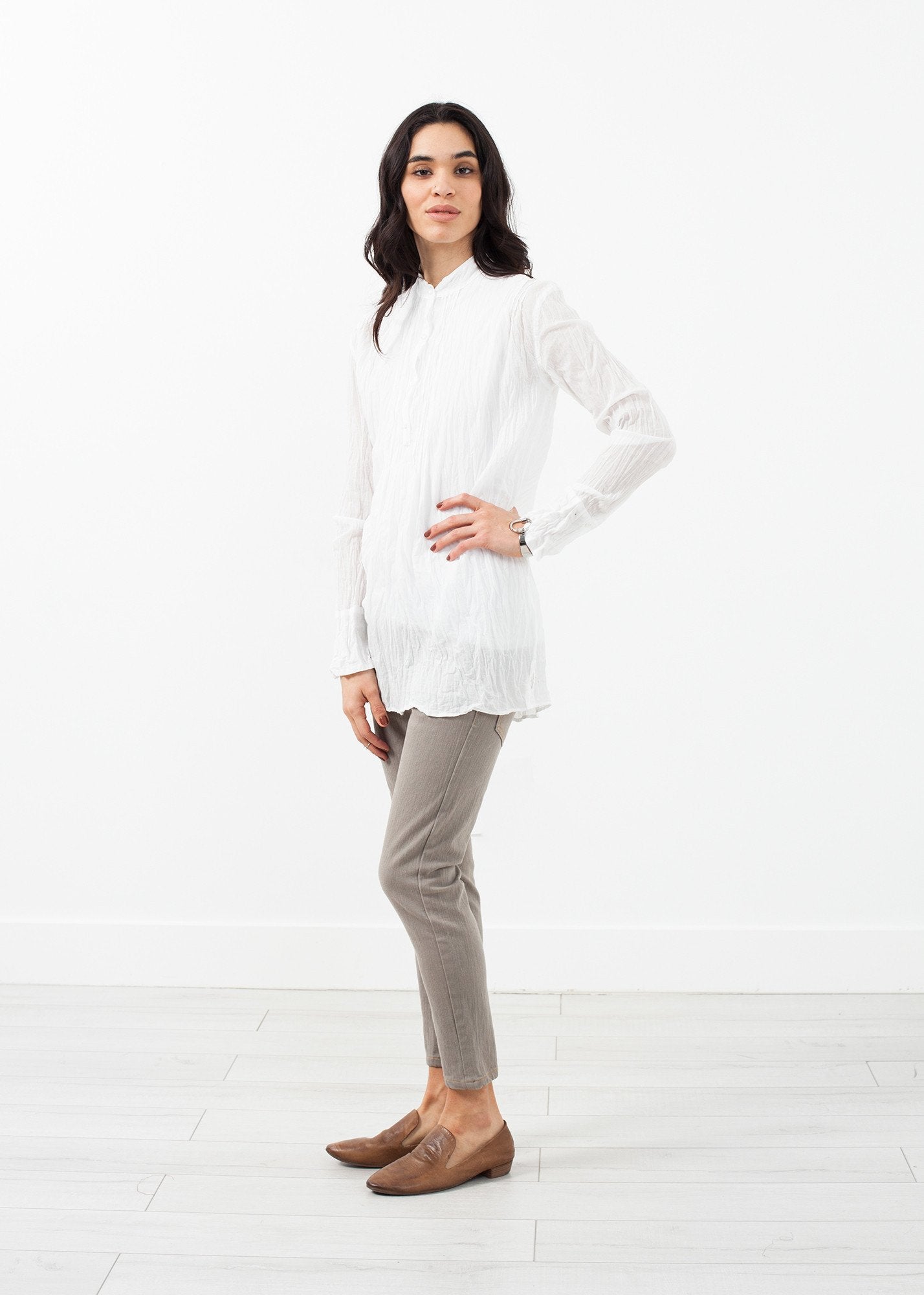 Pin Tuck Blouse|women's tops[option1]|[option2]|[option3] - hello