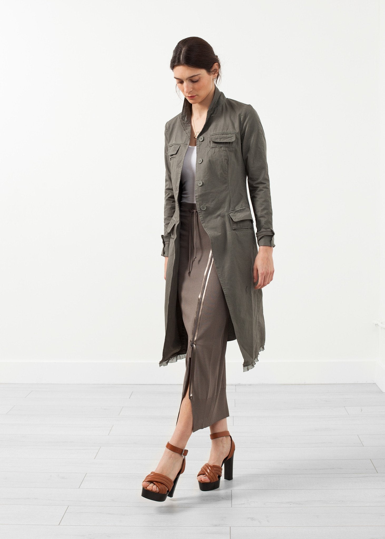 Long Military Jacket|women's coats & jackets[option1]|[option2]|[option3] - hello