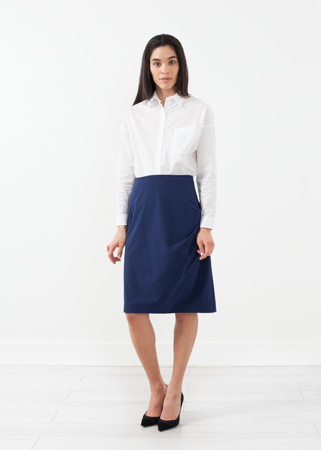 Side Ruche Skirt|women's skirts[option1]|[option2]|[option3] - hello