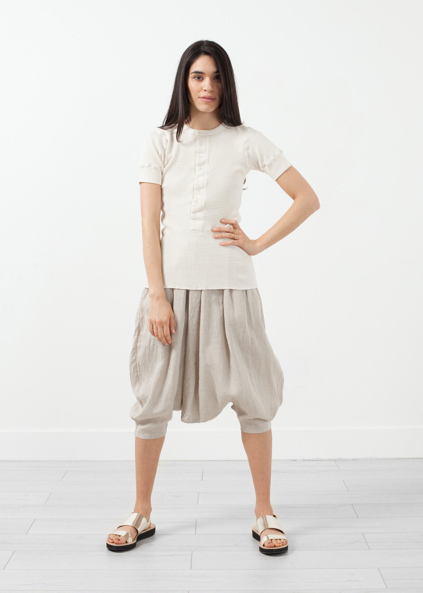 Waffle Henley|women's tops[option1]|[option2]|[option3] - hello