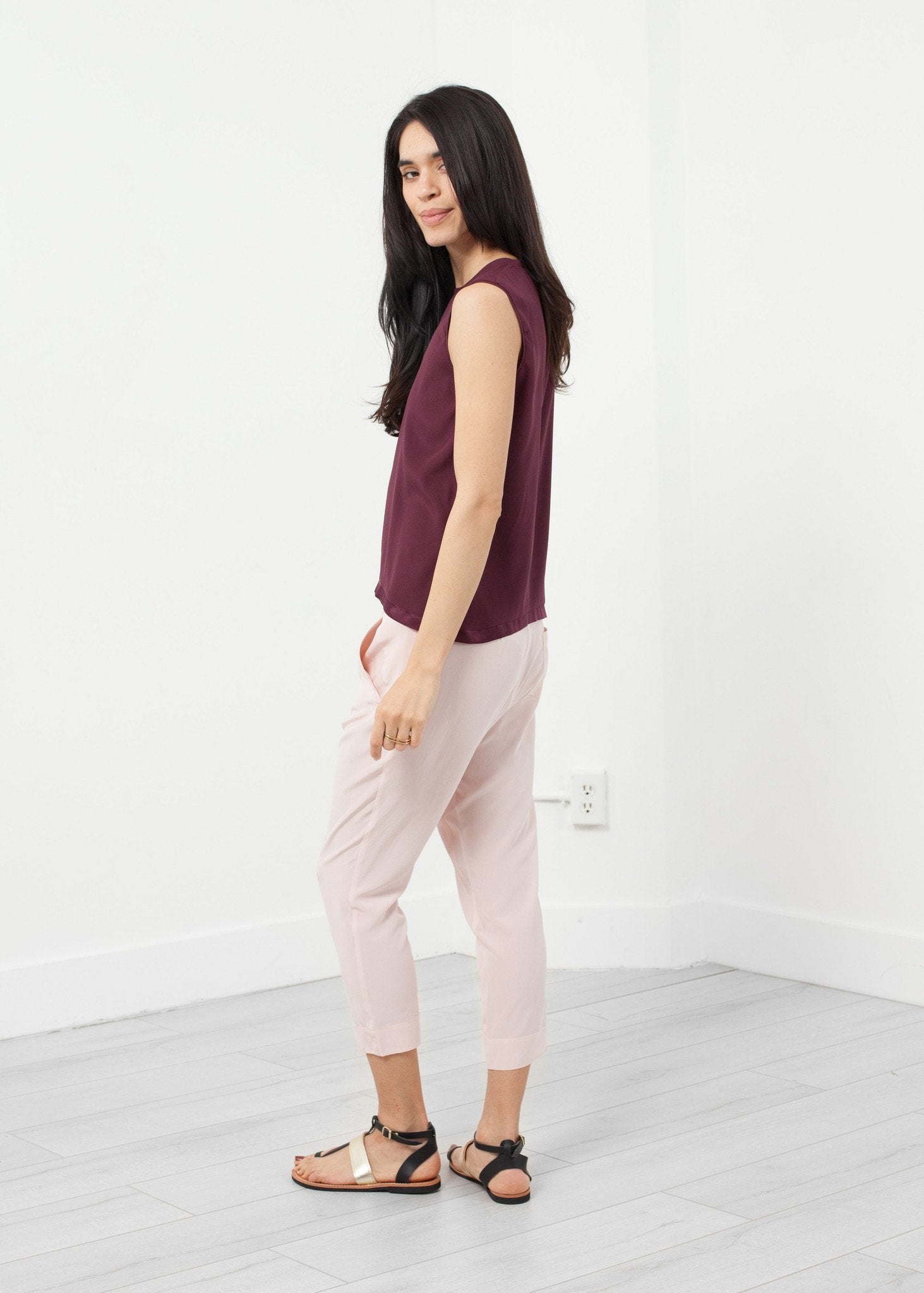 Silk Drop Crotch Pant|women's pants[option1]|[option2]|[option3] - hello