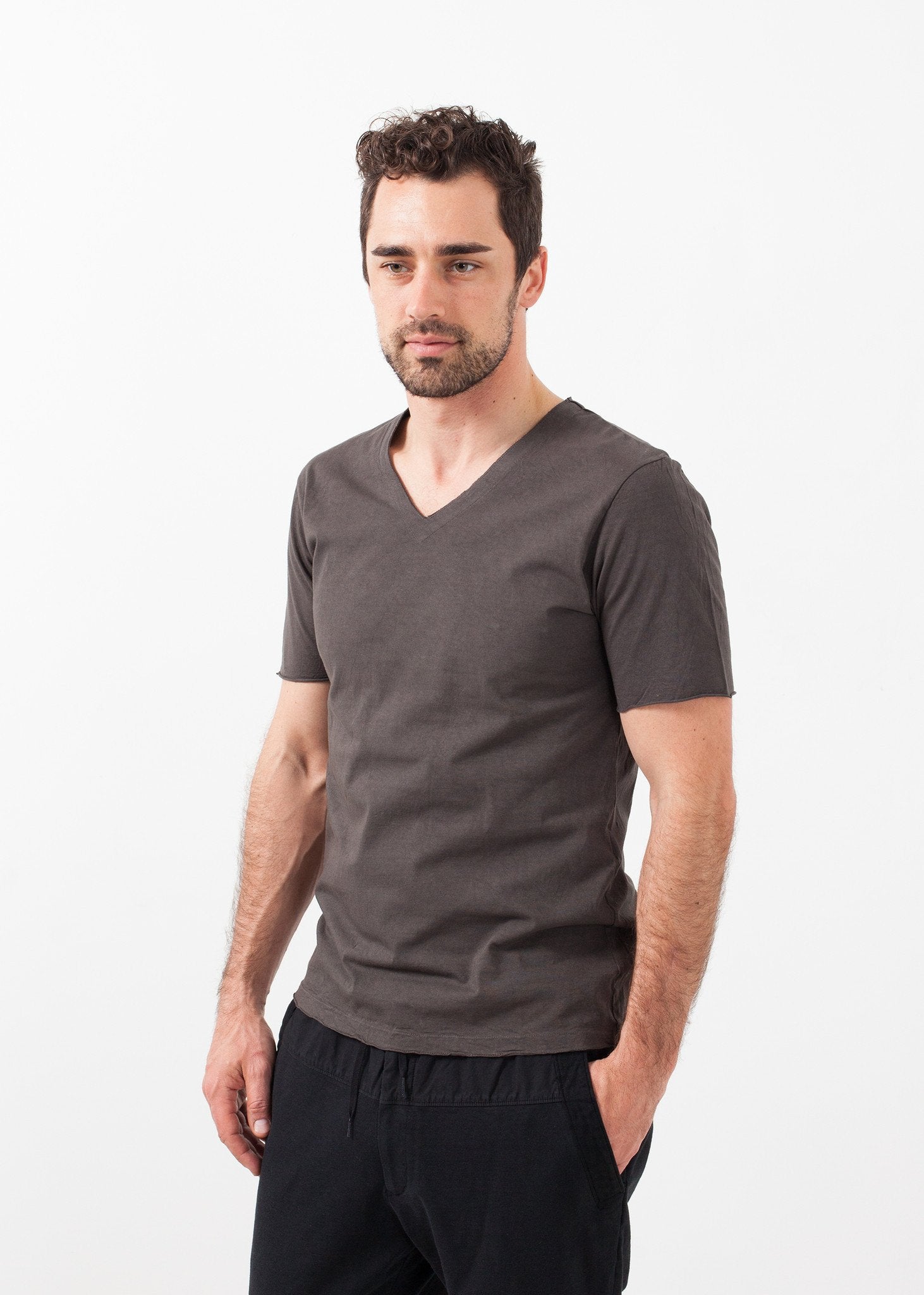V-Neck Tee|men's t-shirts[option1]|[option2]|[option3] - hello
