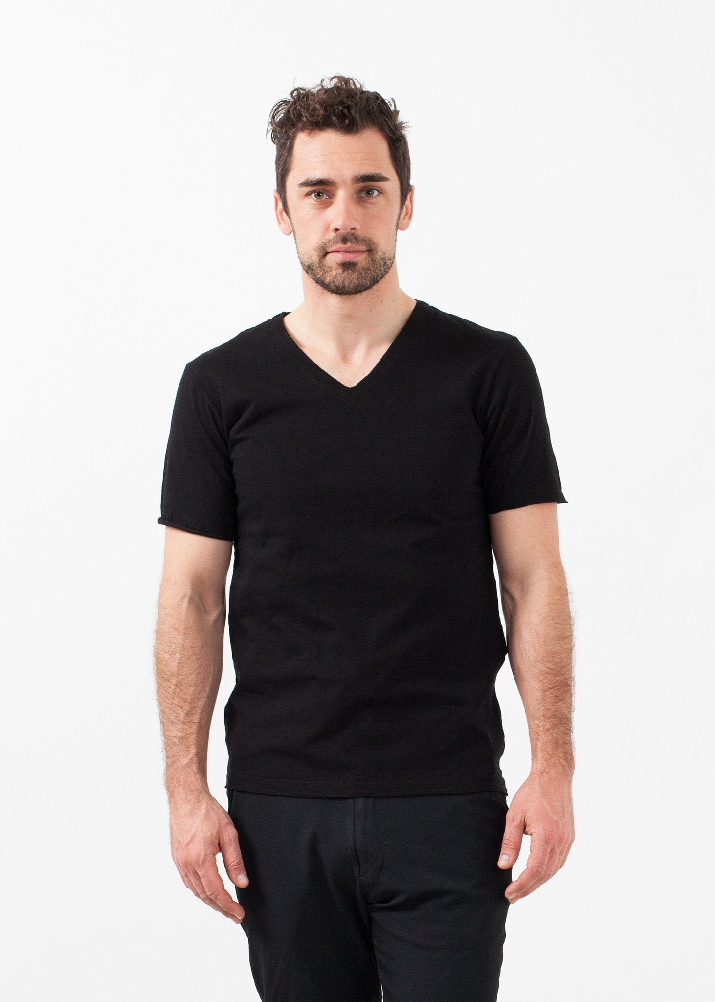 V-Neck Tee|men's t-shirts[option1]|[option2]|[option3] - hello