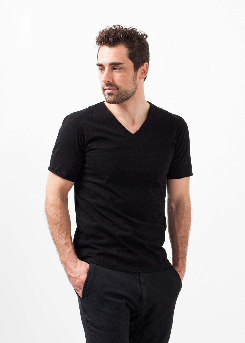 V-Neck Tee|men's t-shirts[option1]|[option2]|[option3] - hello