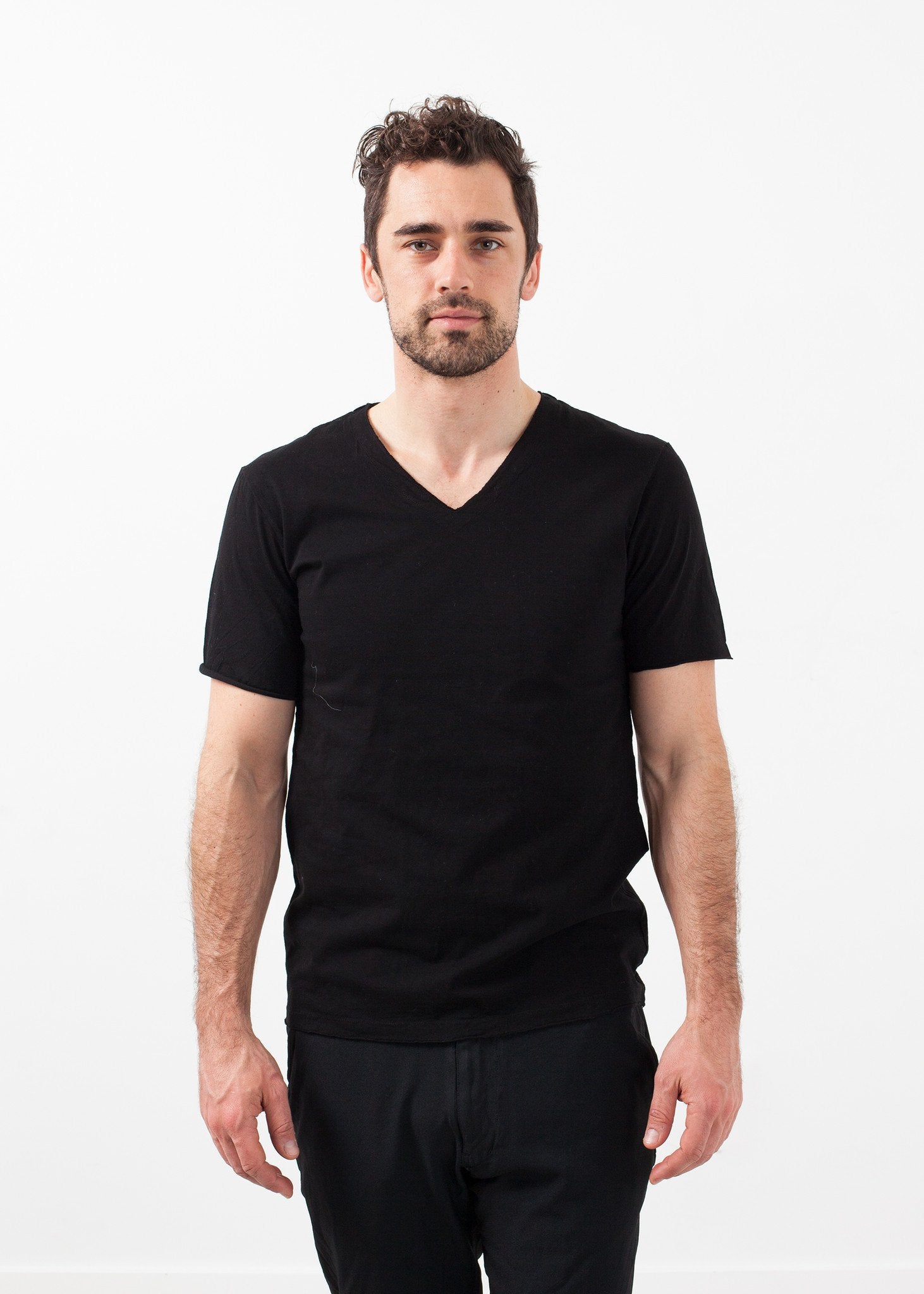 V-Neck Tee|men's t-shirts[option1]|[option2]|[option3] - hello