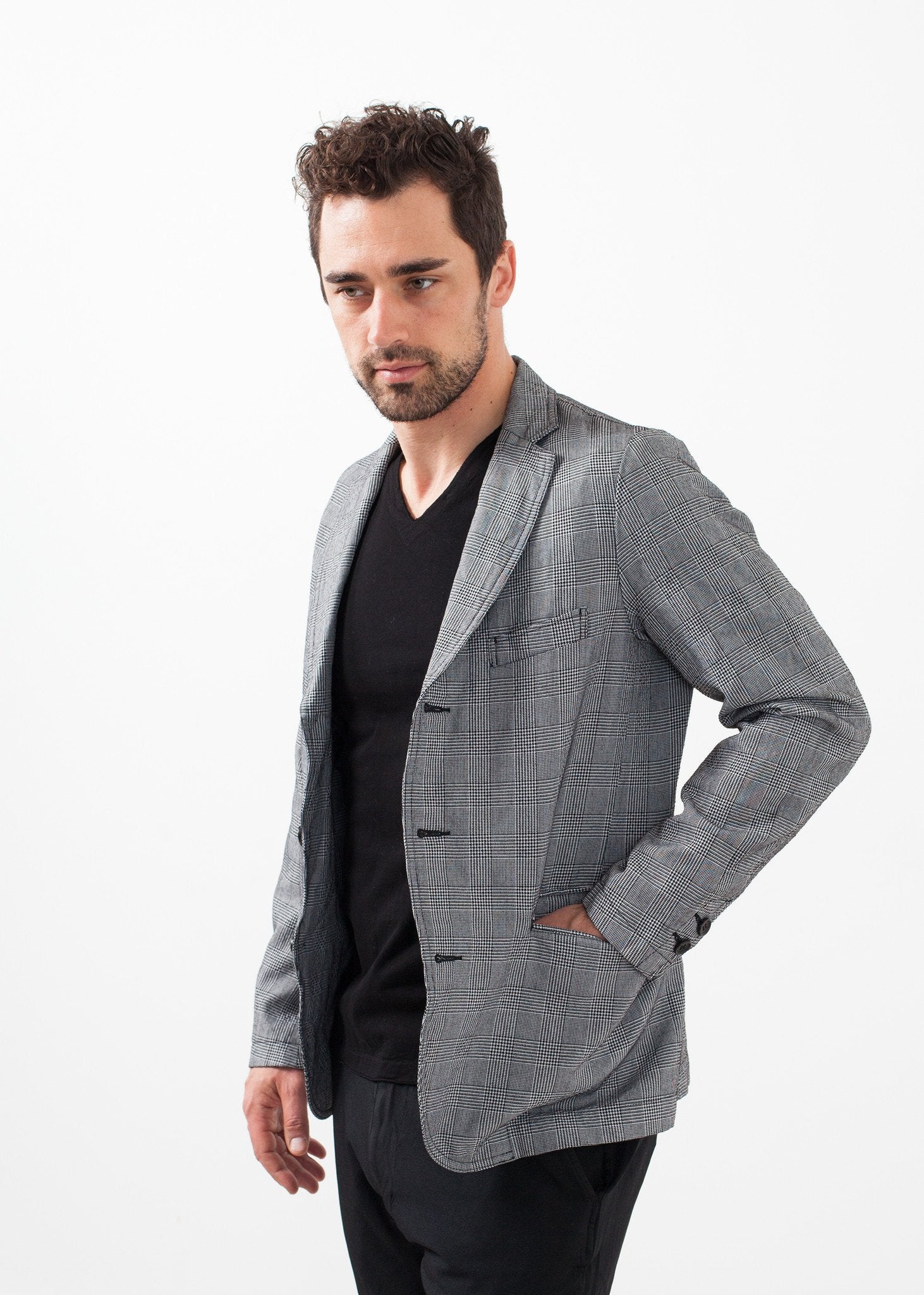 Check Blazer|men's coats & jackets[option1]|[option2]|[option3] - hello